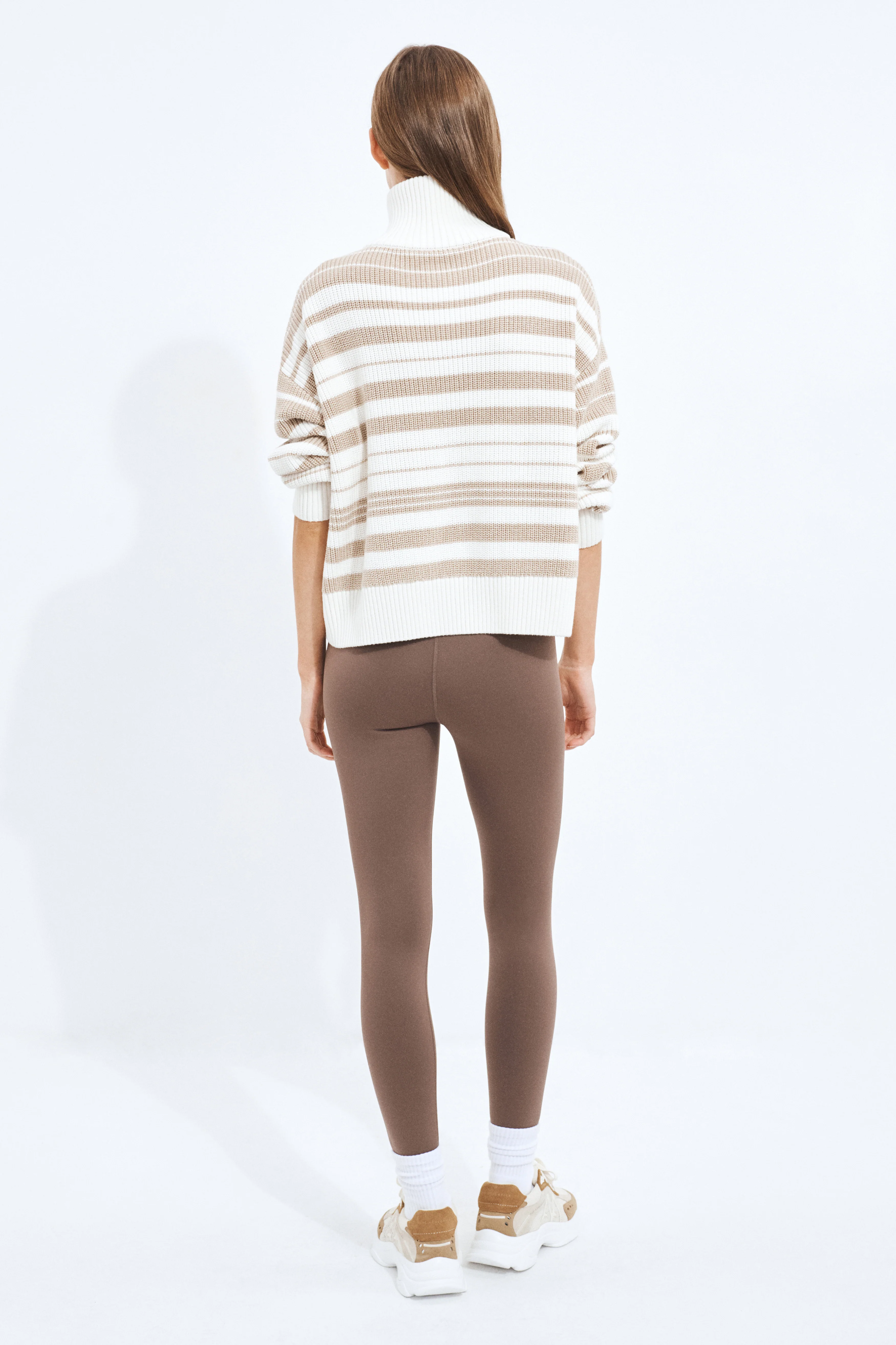 1/4 Zip Knit Stripe Jumper - Image 6