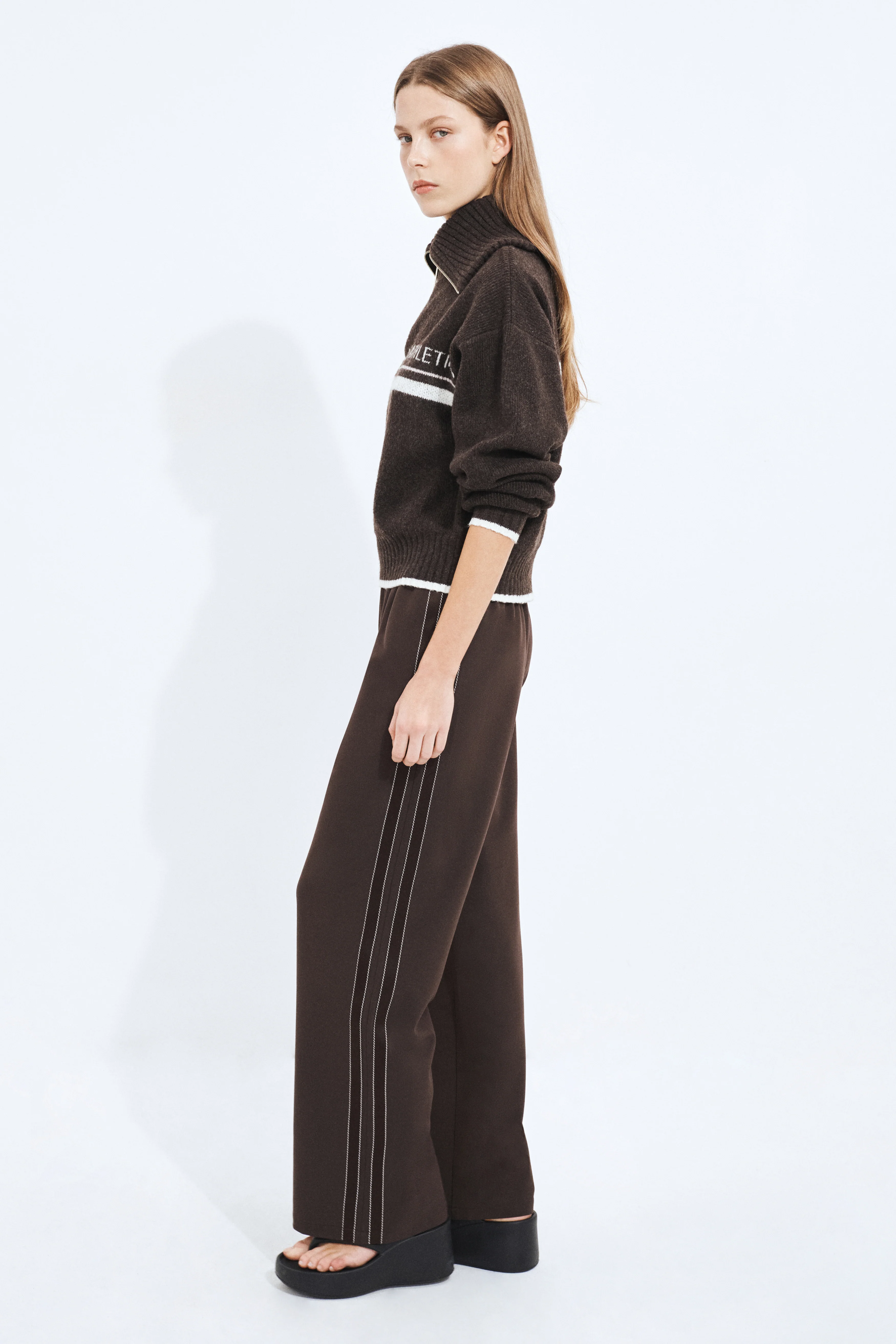 1/4 Zip Stripe Logo Knit - Image 4