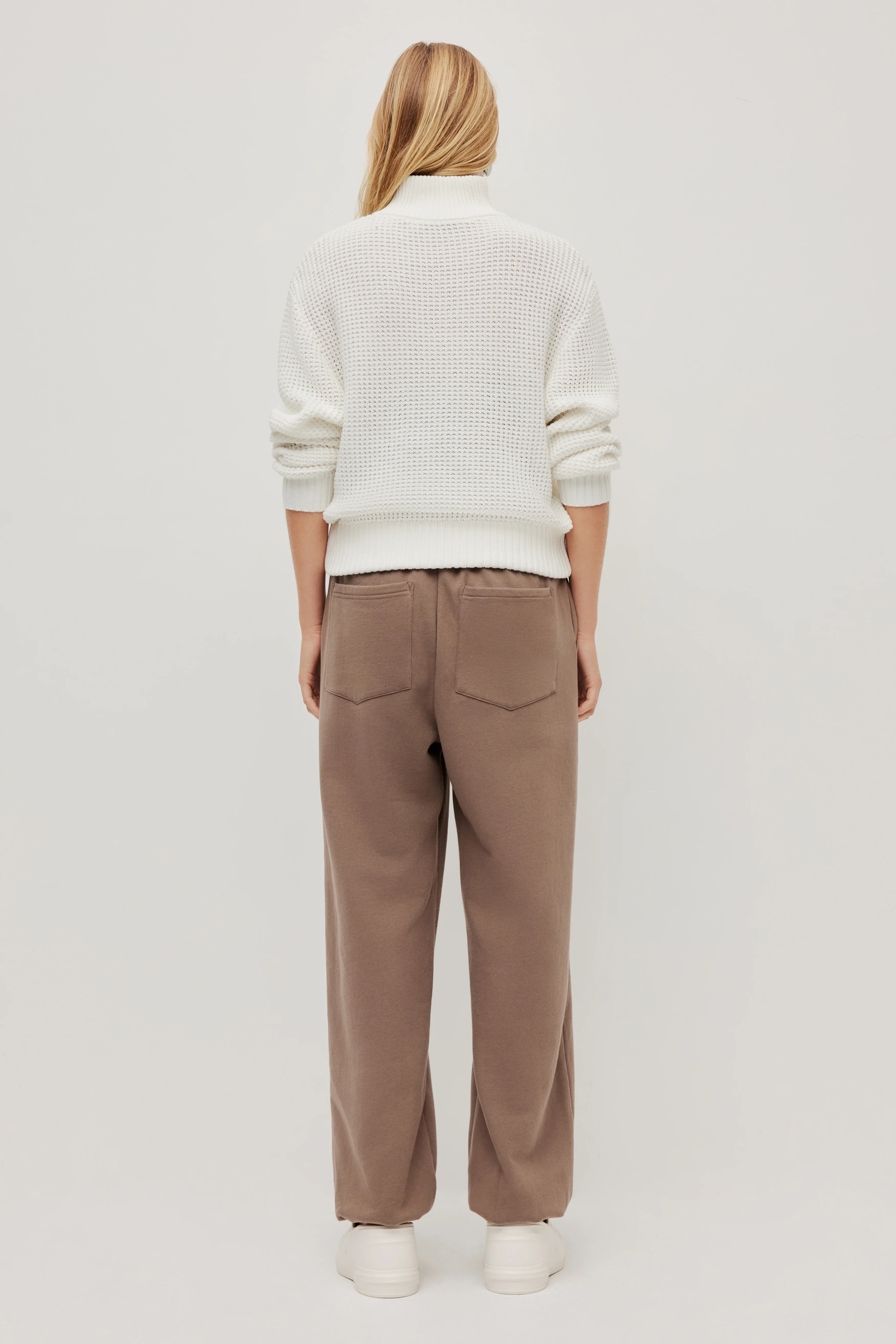 1/4 Zip Waffle Knit Jumper - Image 6