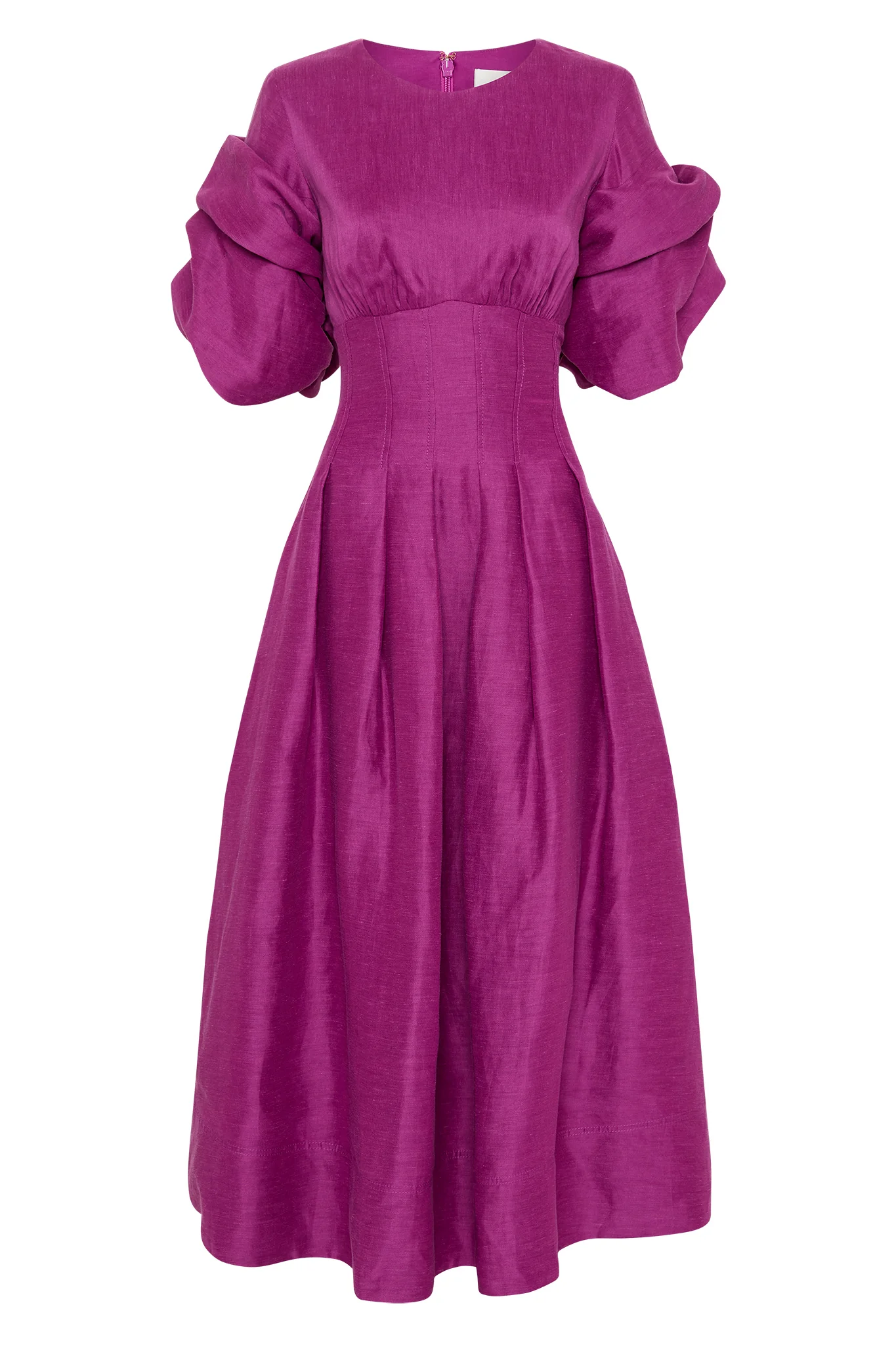 Adelie Puff Sleeve Midi Dress - Image 2