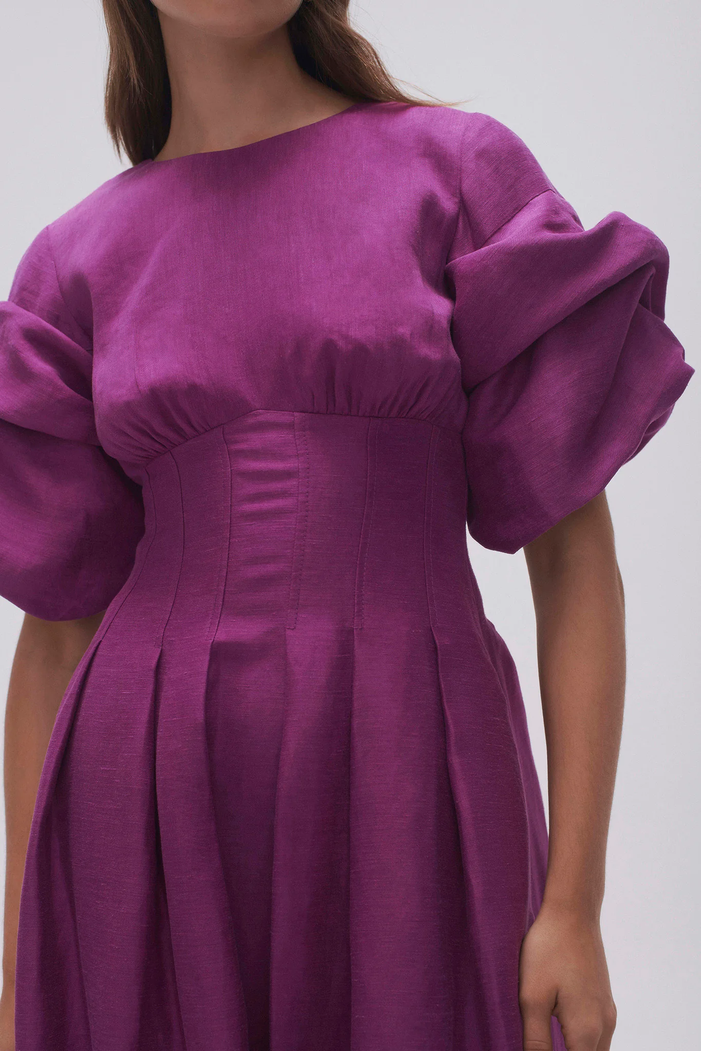 Adelie Puff Sleeve Midi Dress - Image 4