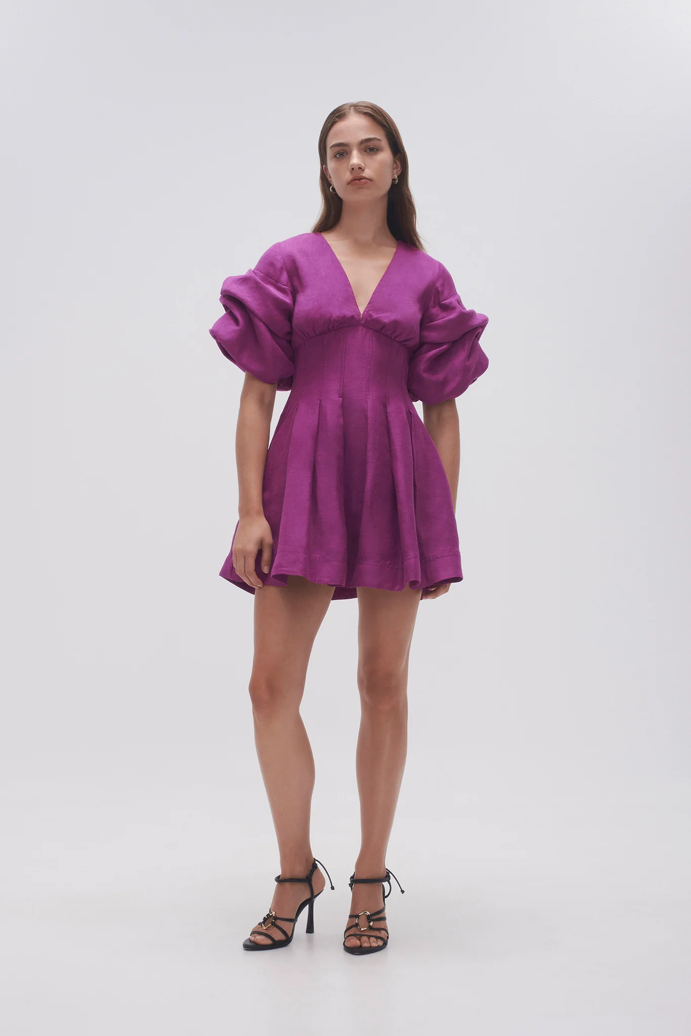 Adelie Puff Sleeve Mini Dress - Image 4