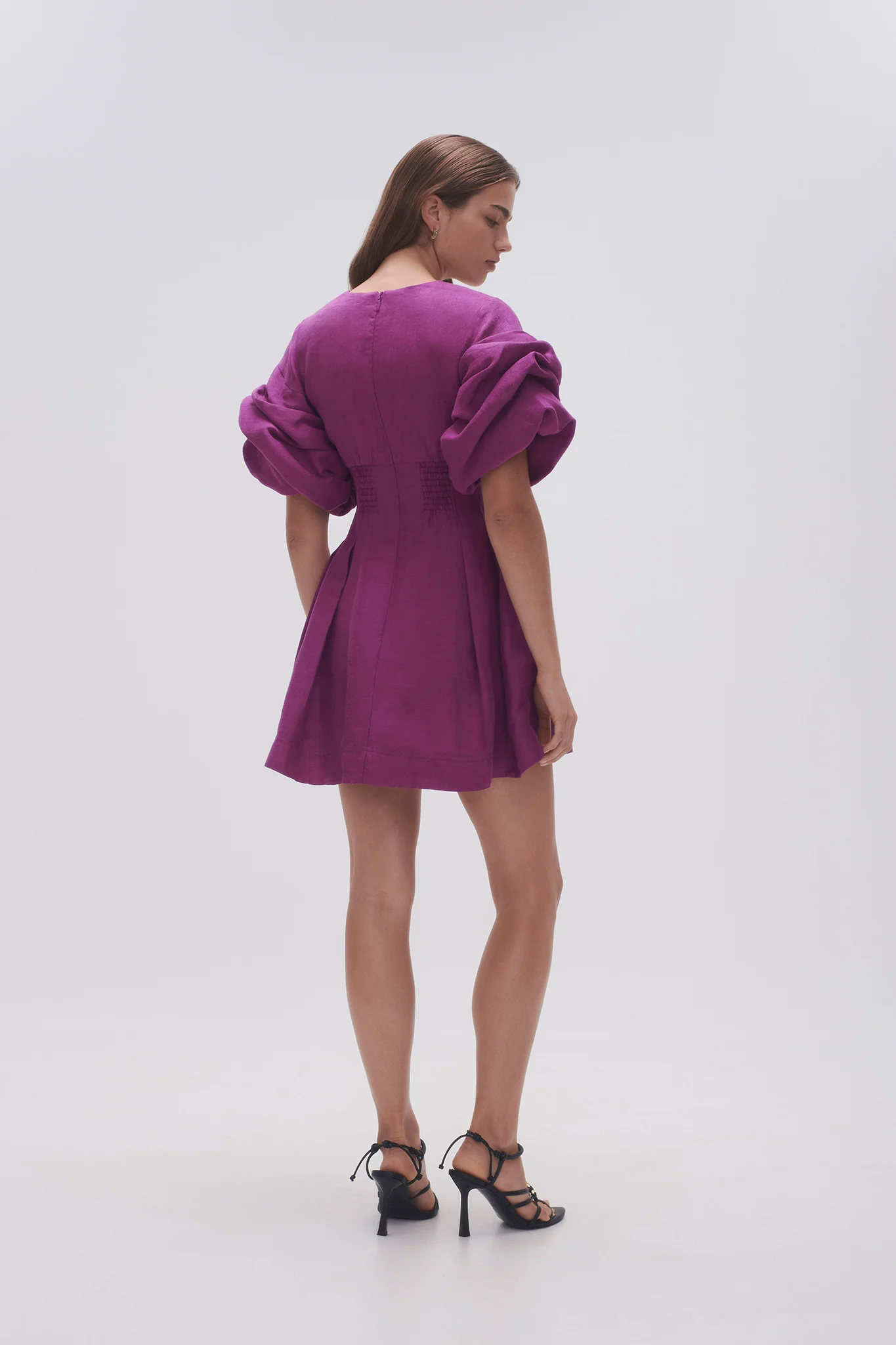 Adelie Puff Sleeve Mini Dress - Image 5