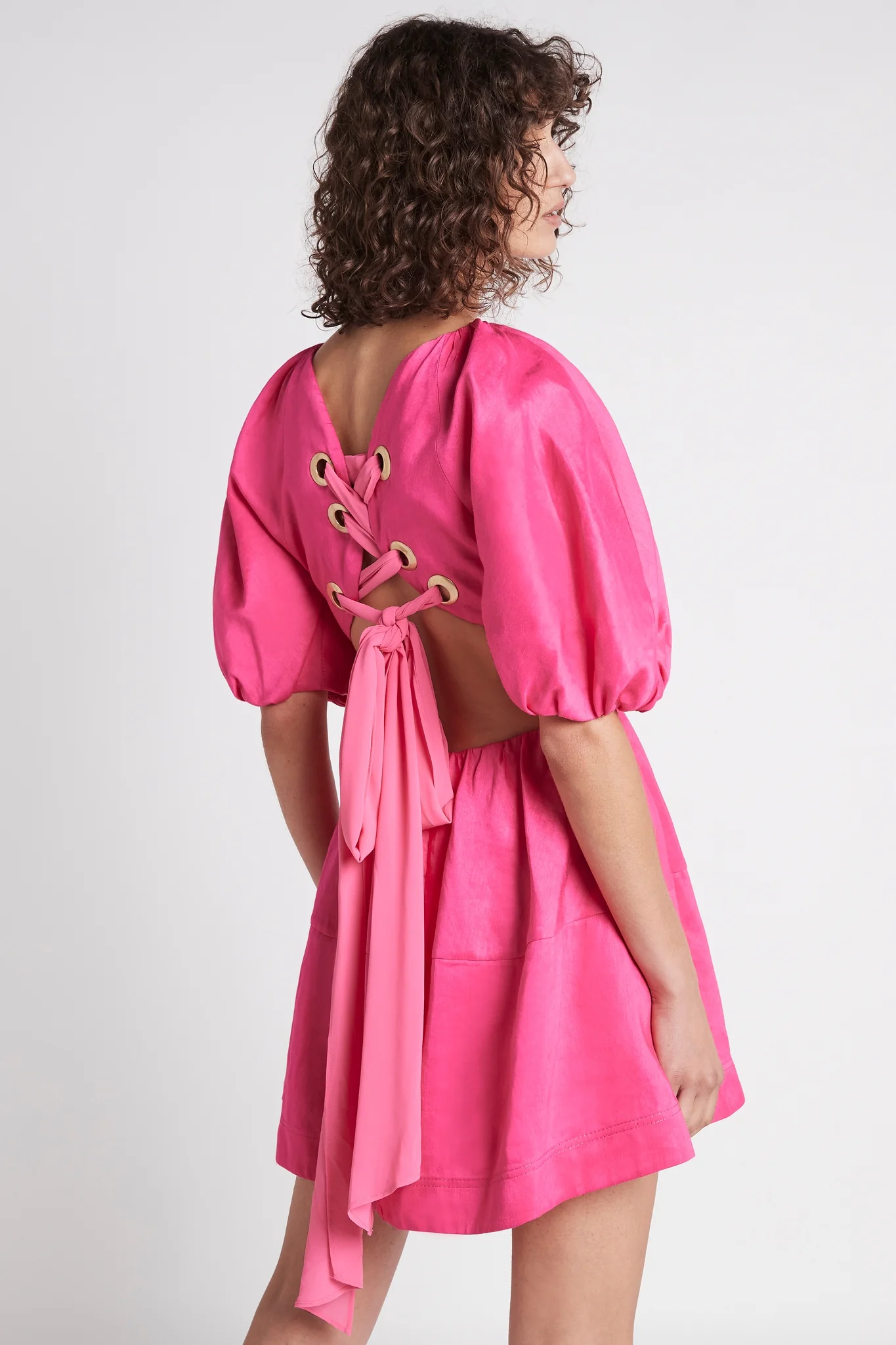 Admiration Lace-Up Mini Dress - Image 5