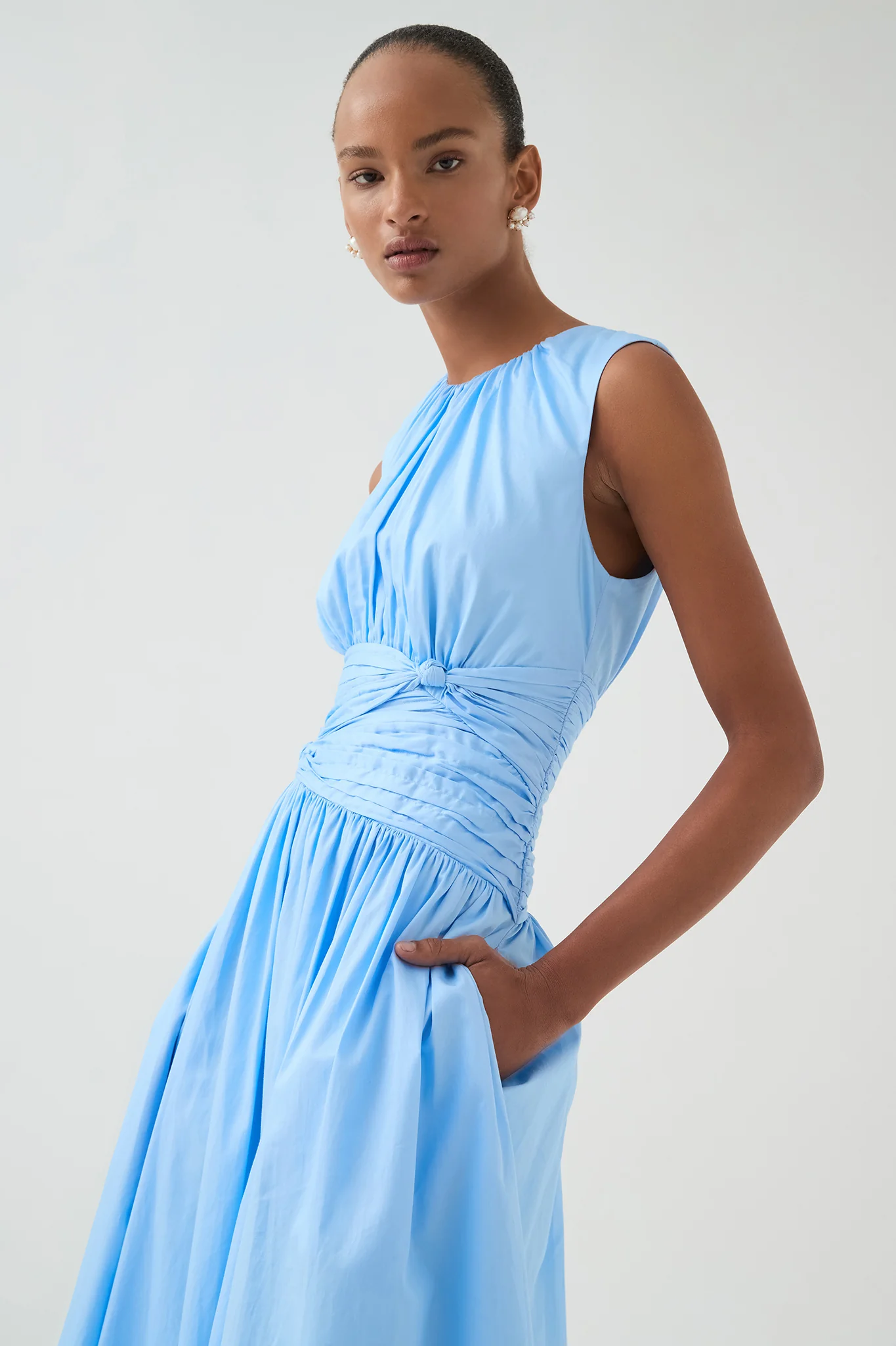 Agatha Knot Waist Midi Dress - Image 3