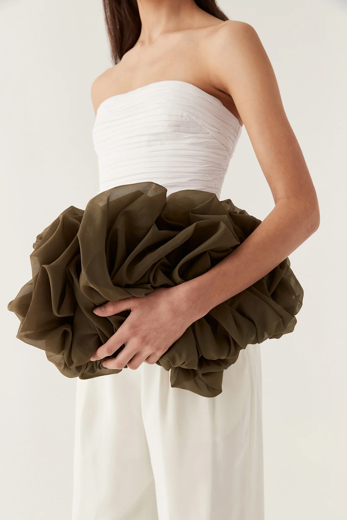 Alana Organza Ruffle Clutch - Image 2