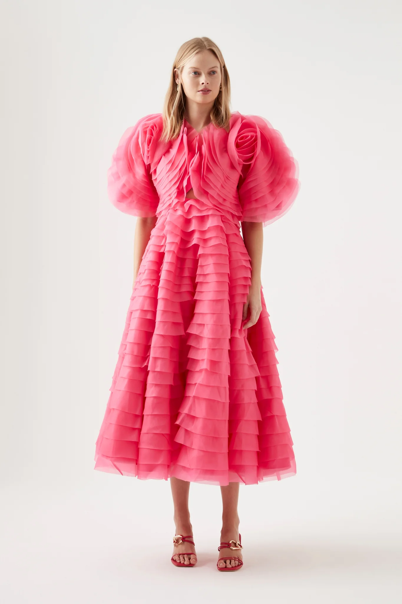 Amour Ruffle Midi Dress