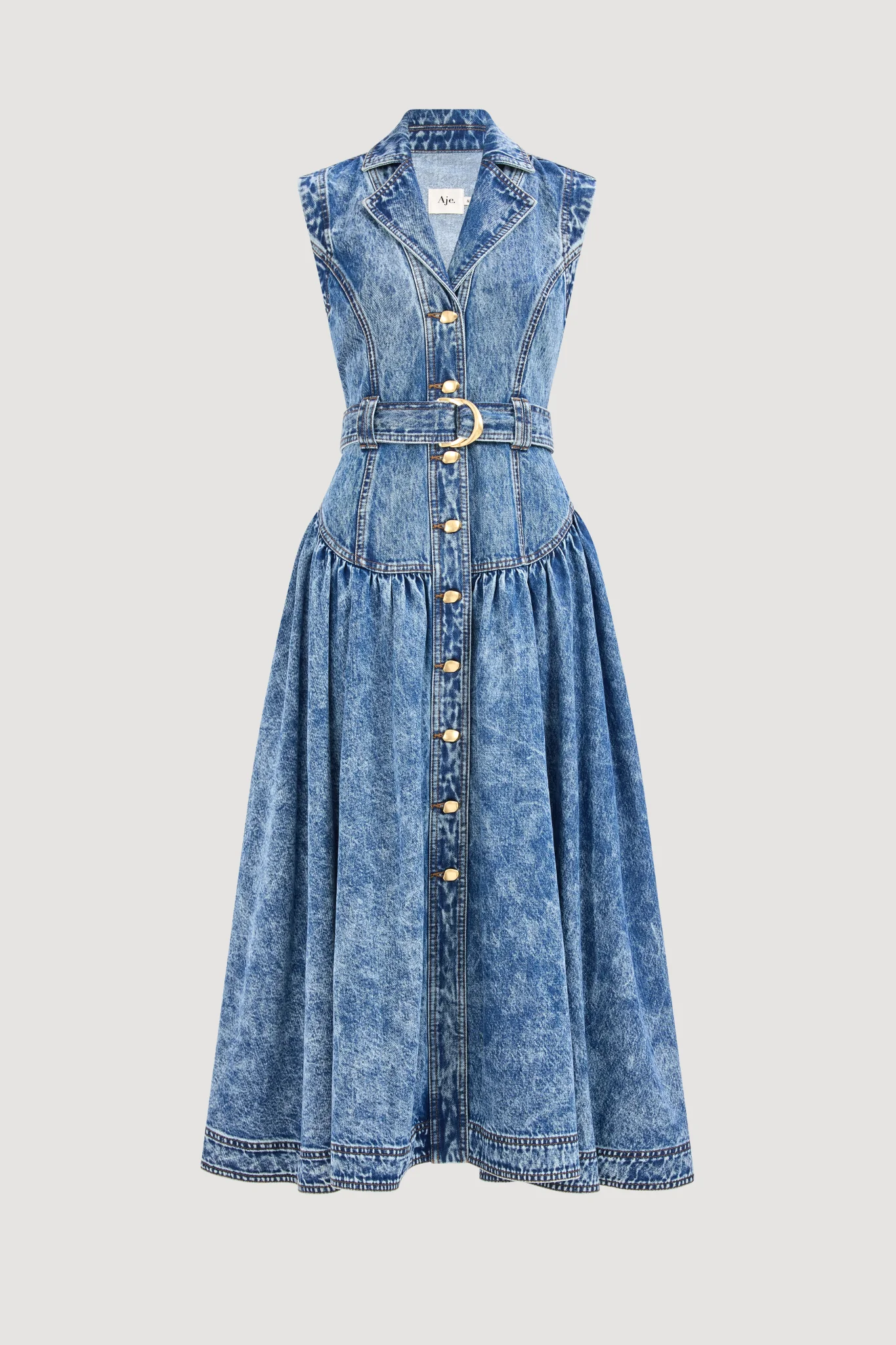 Angelina Belted Midi Dress - Image 2