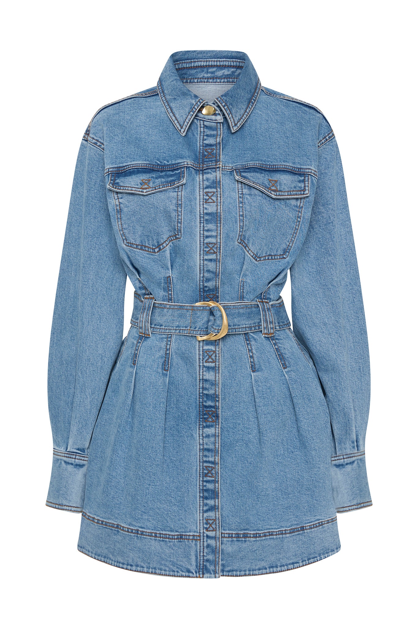 Aradia Denim Mini Dress - Image 2