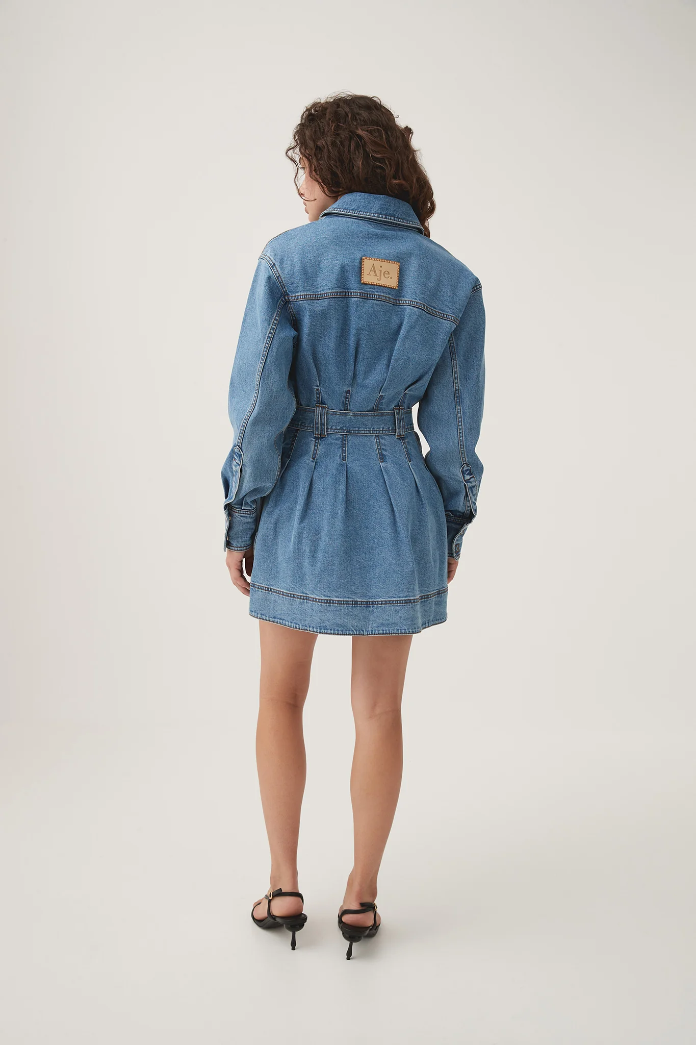 Aradia Denim Mini Dress - Image 6