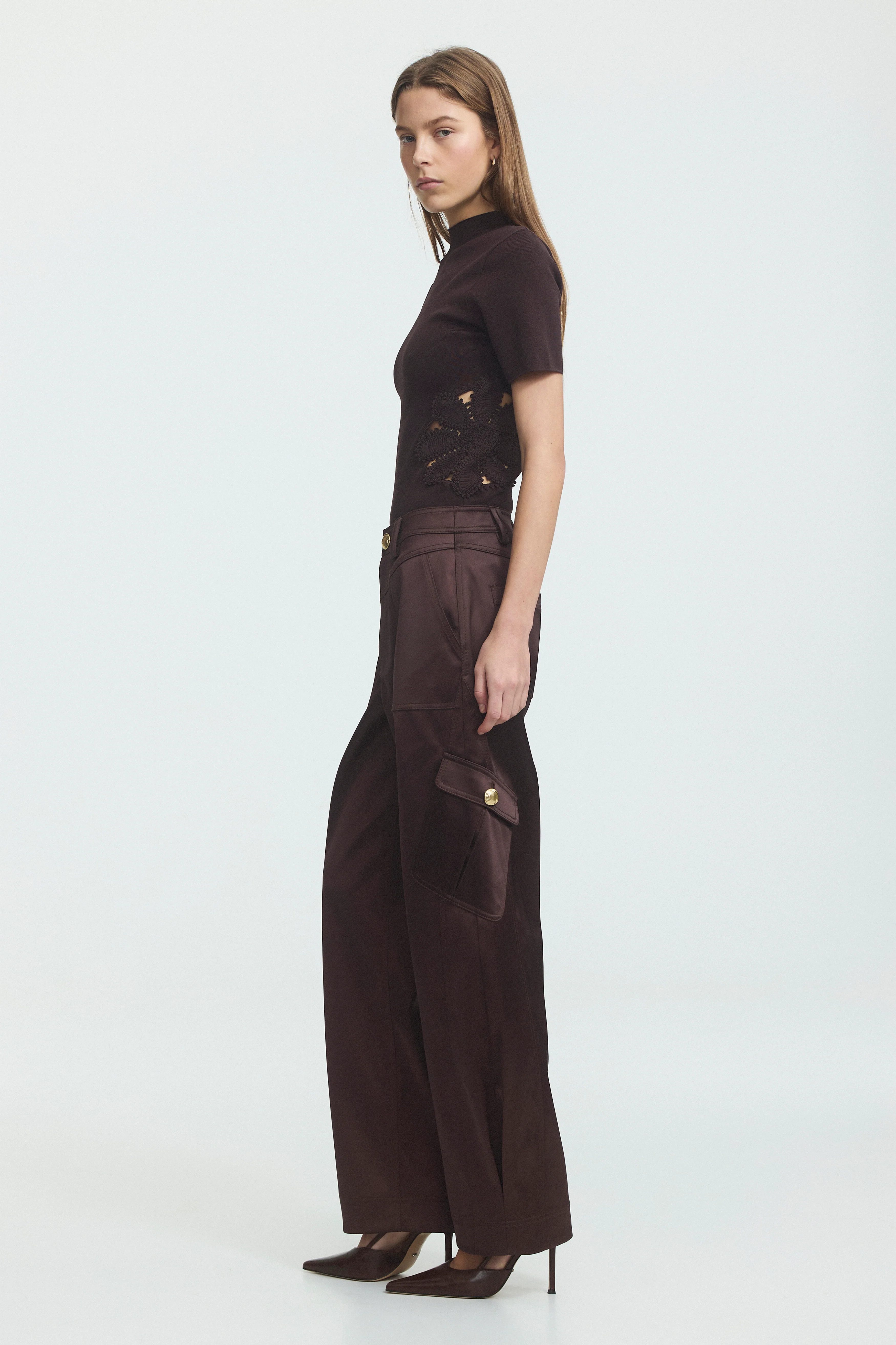 Ardena Satin Cargo Pant - Image 6