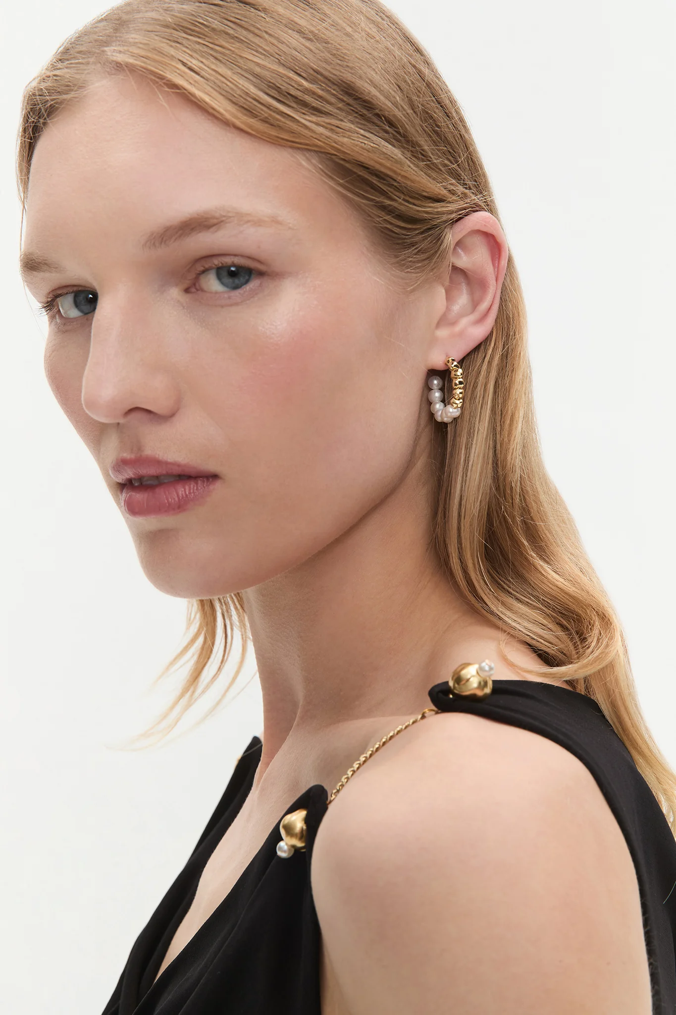 Astral Pearl Hoop Stud - Image 3