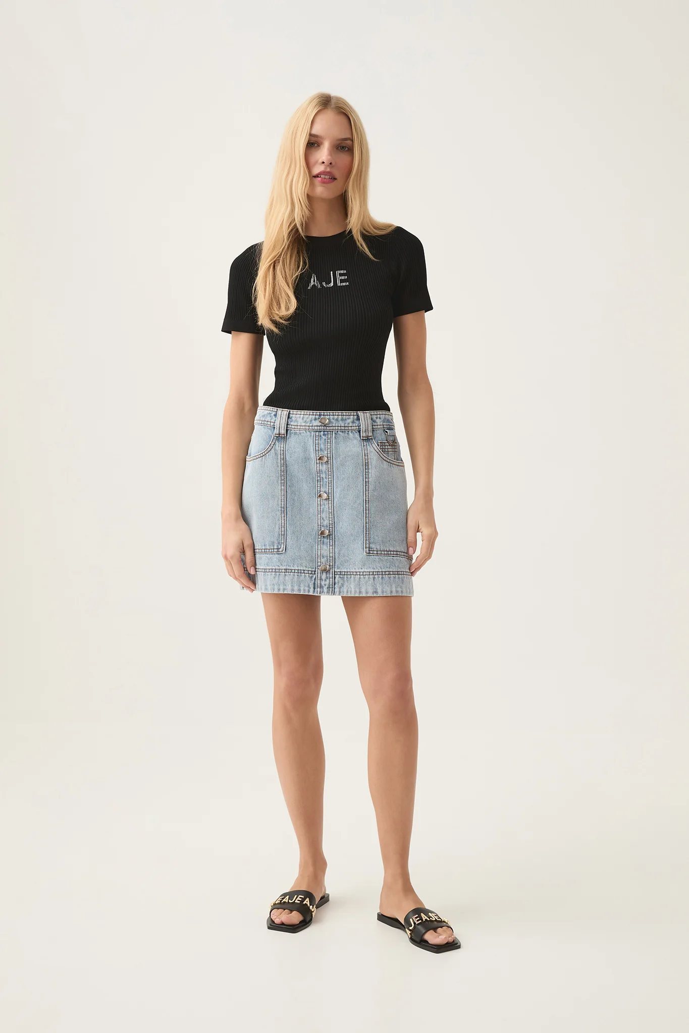 Aura Denim Mini Skirt - Image 4