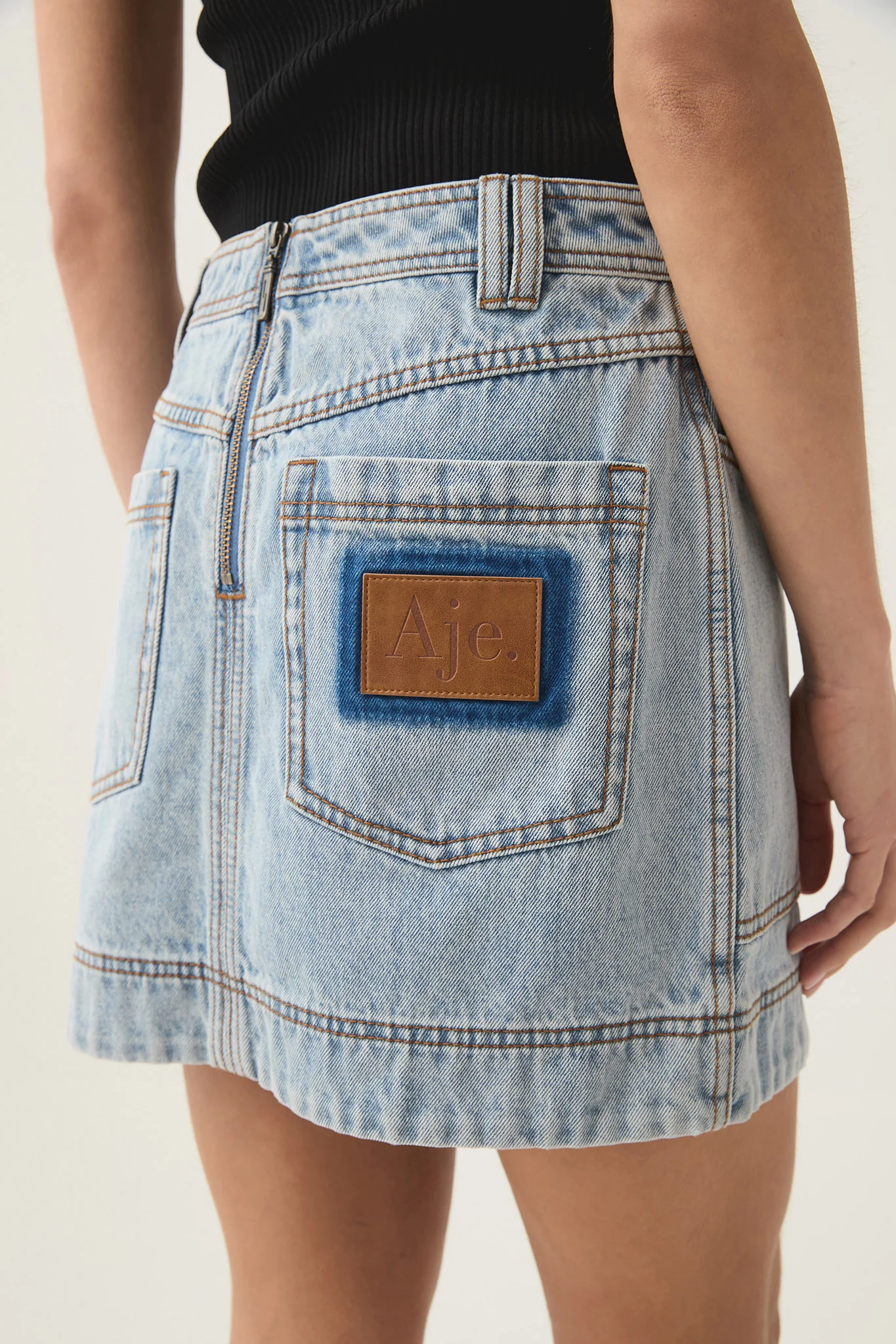 Aura Denim Mini Skirt - Image 7