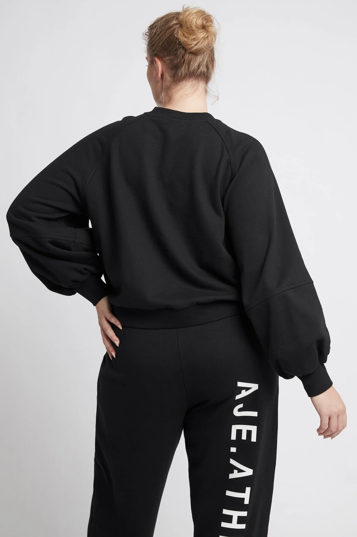 Balloon Sleeve Crew Neck Jumper 014 - Image 16