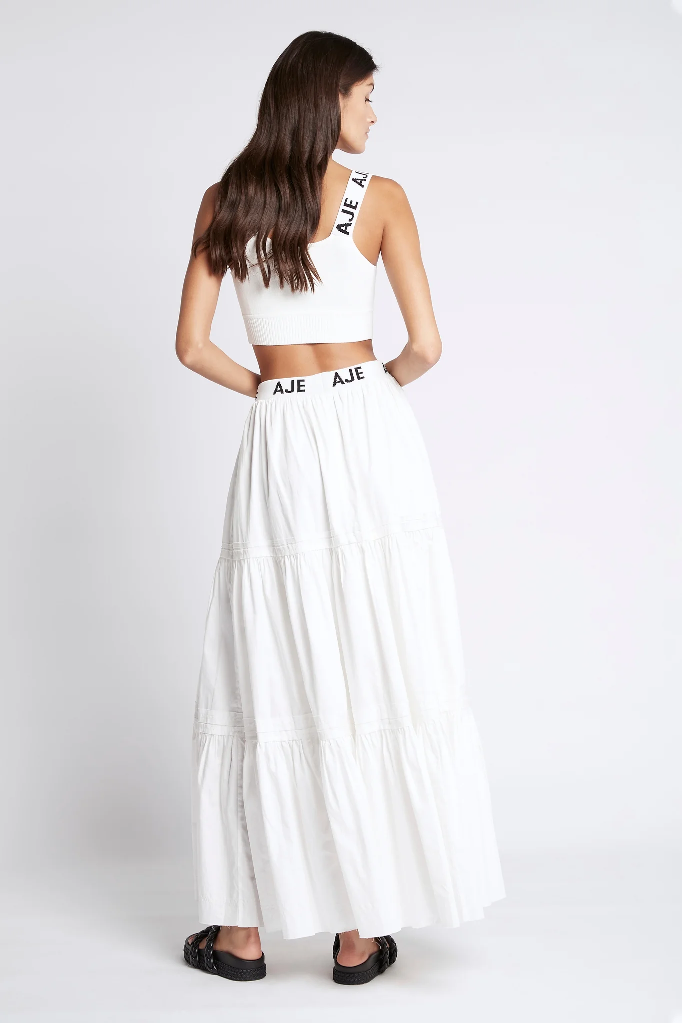 Bardot Logo Tiered Midi Skirt - Image 6