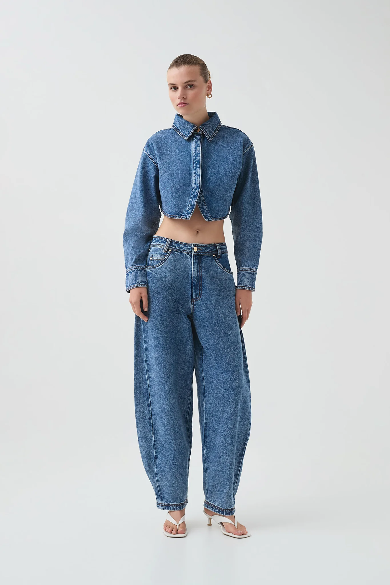 Blues Denim Barrel Jeans - Image 3