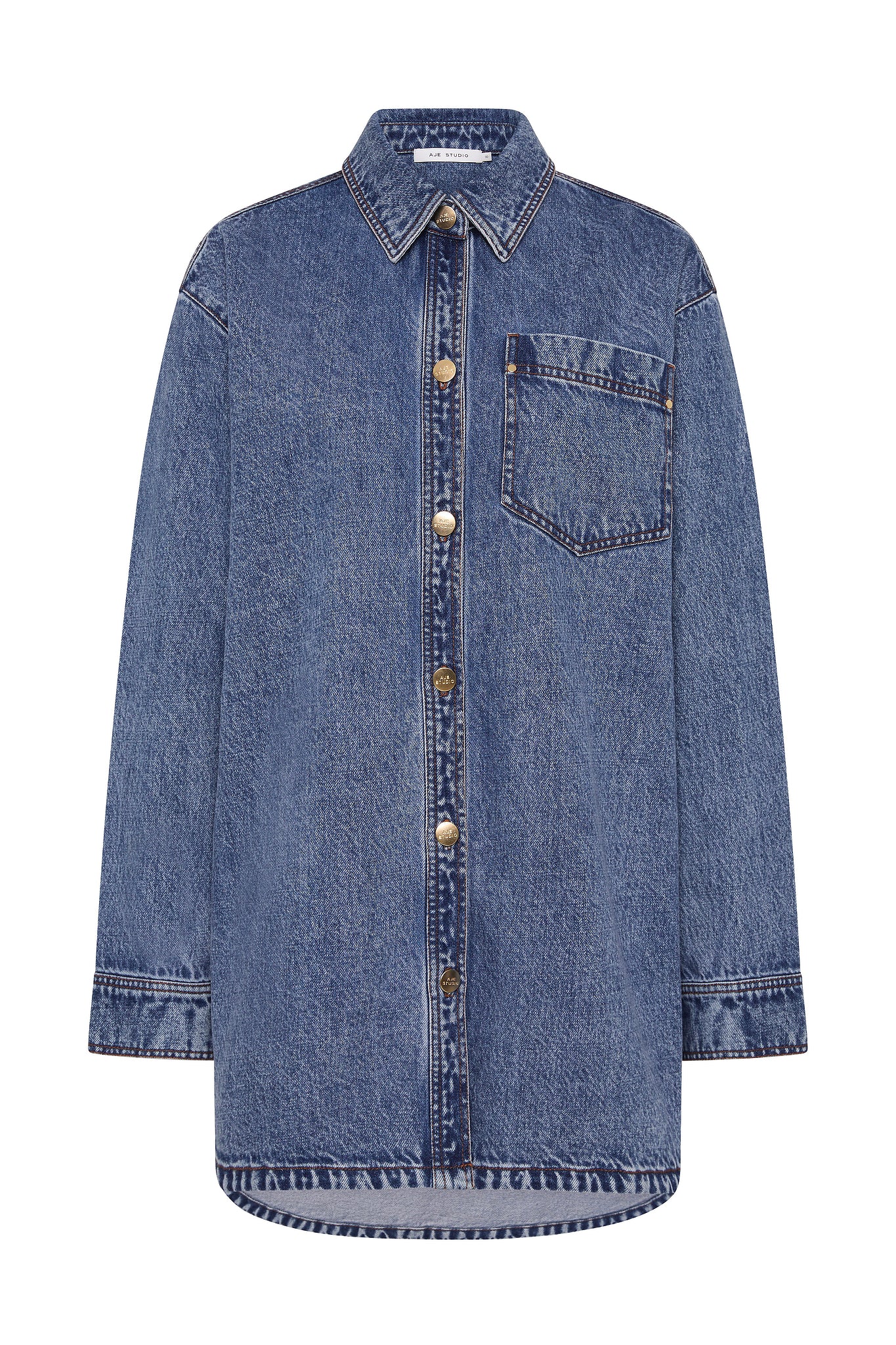 Blues Denim Shirt Dress - Image 2