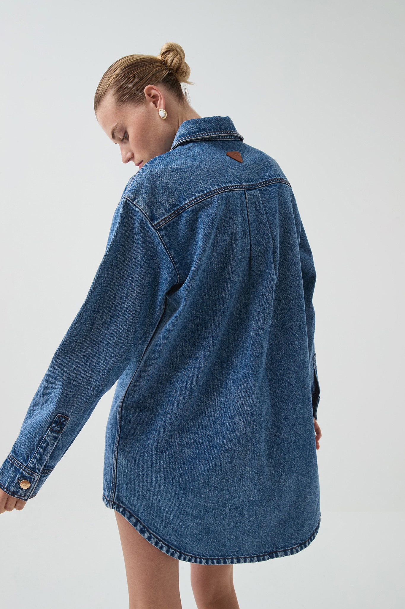 Blues Denim Shirt Dress - Image 7