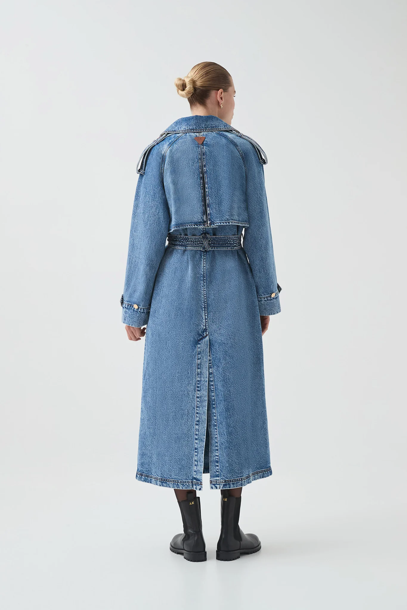 Blues Denim Trench - Image 9