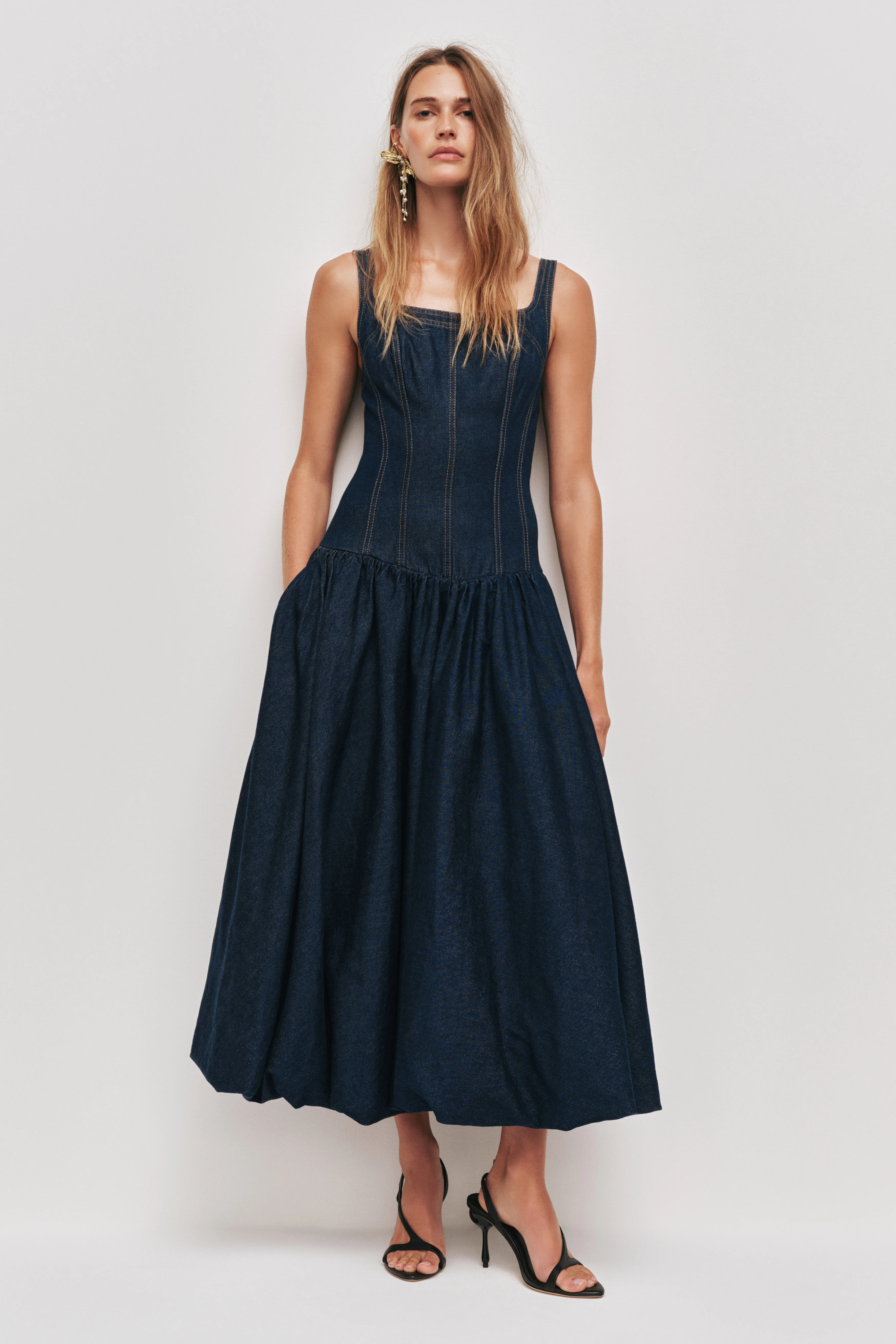 Briar Denim Midi Dress - Image 3