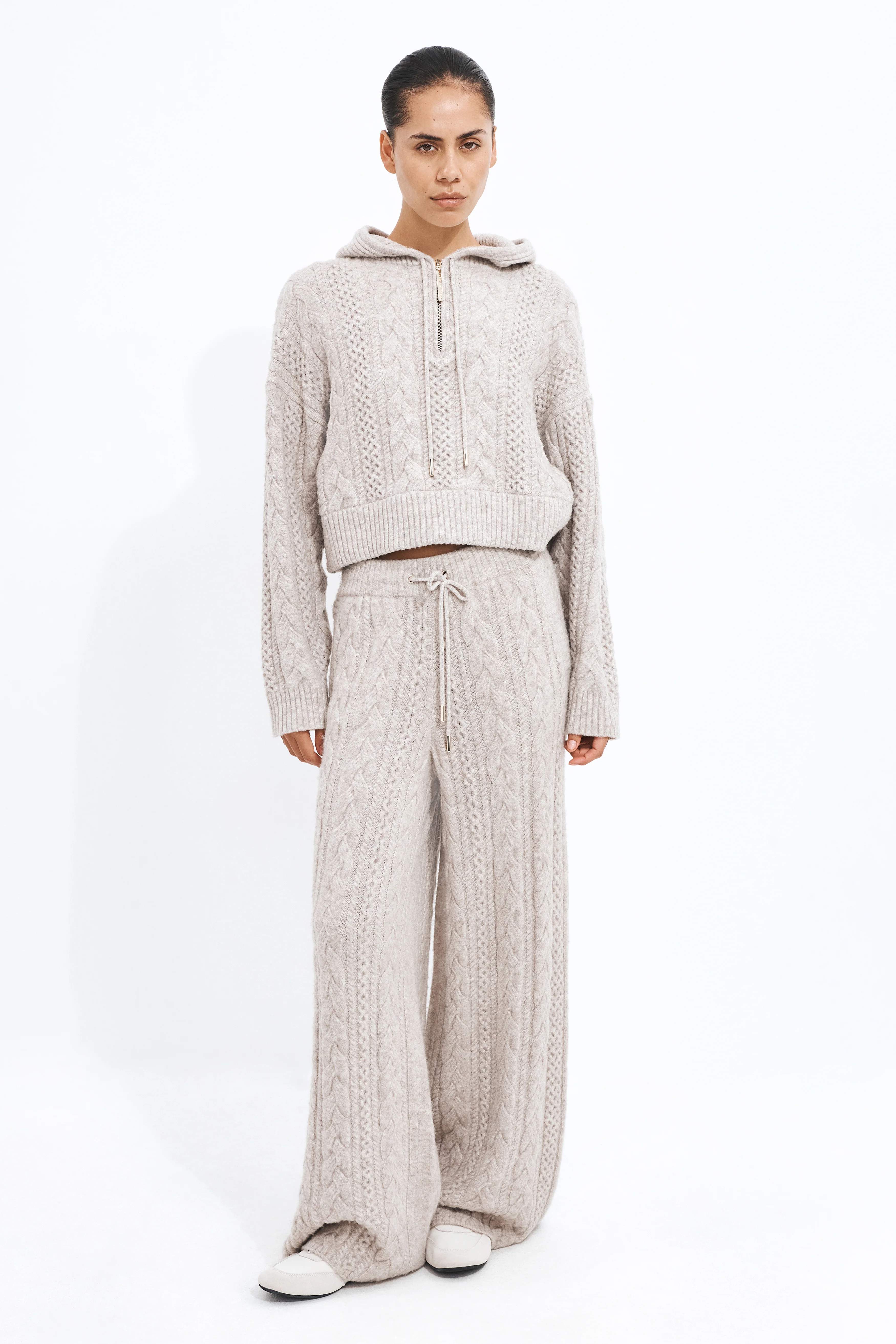 Cable Knit Hoodie - Image 4