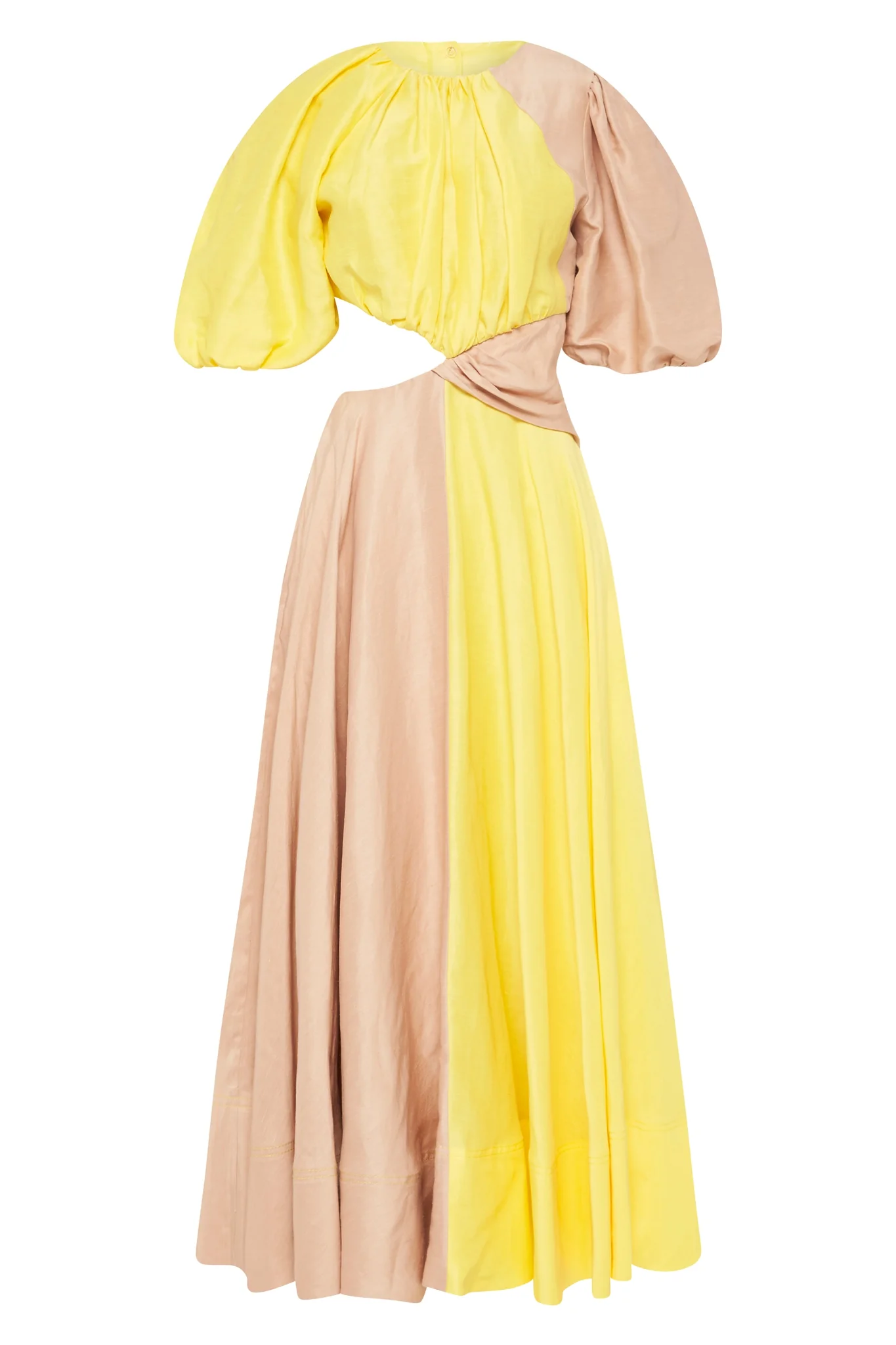 Caliente Two Tone Puff Sleeve Dress - Image 2