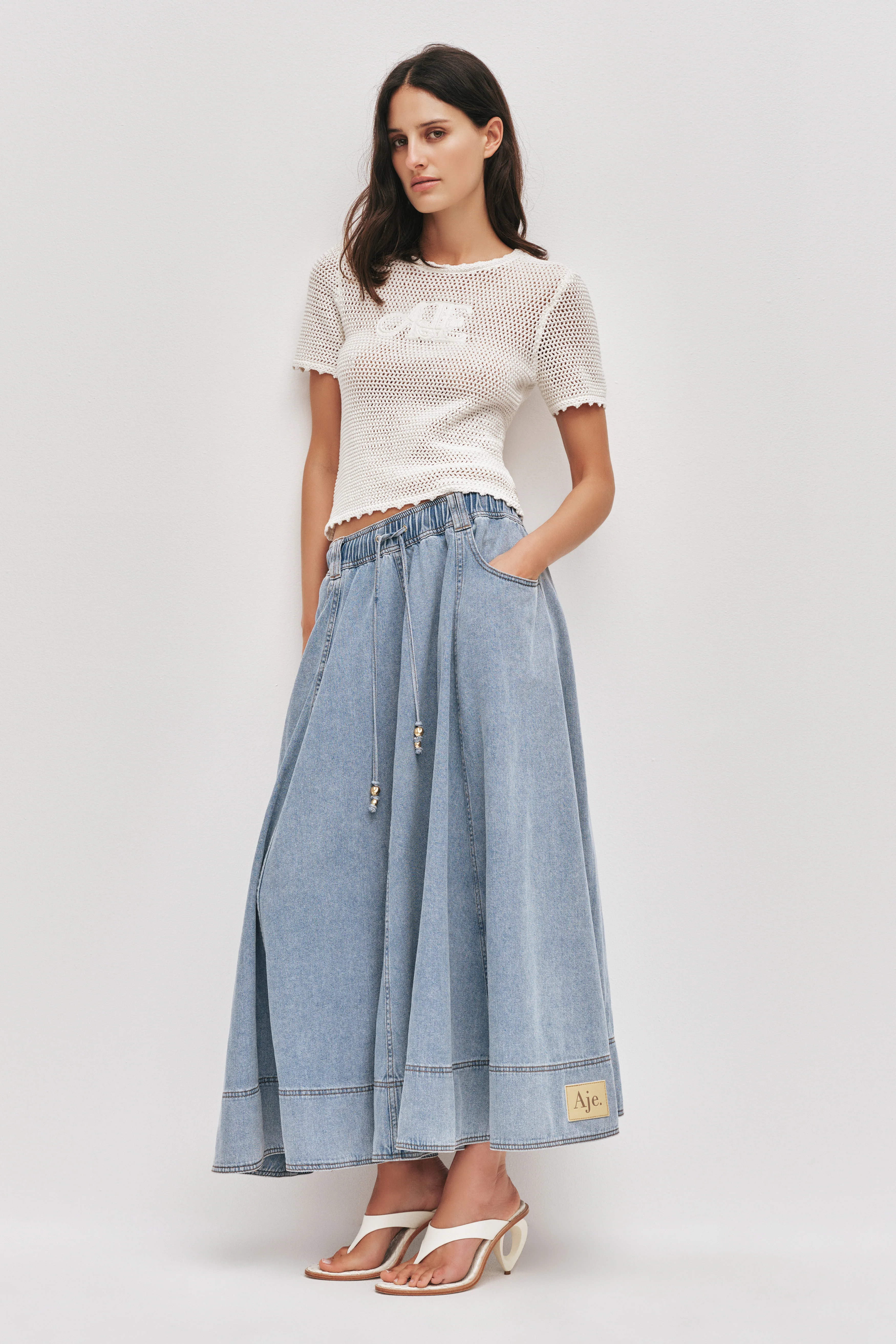 Cannes Denim Midi Skirt - Image 3