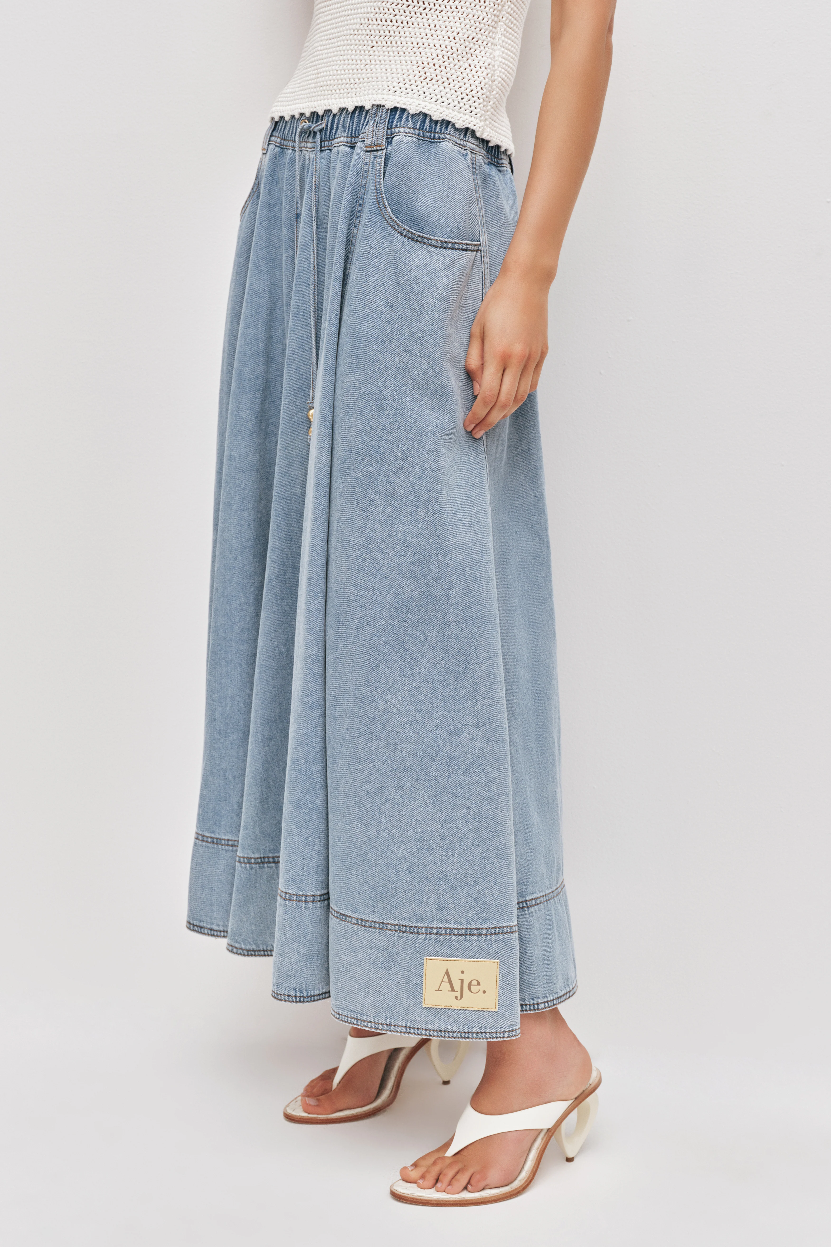 Cannes Denim Midi Skirt - Image 5