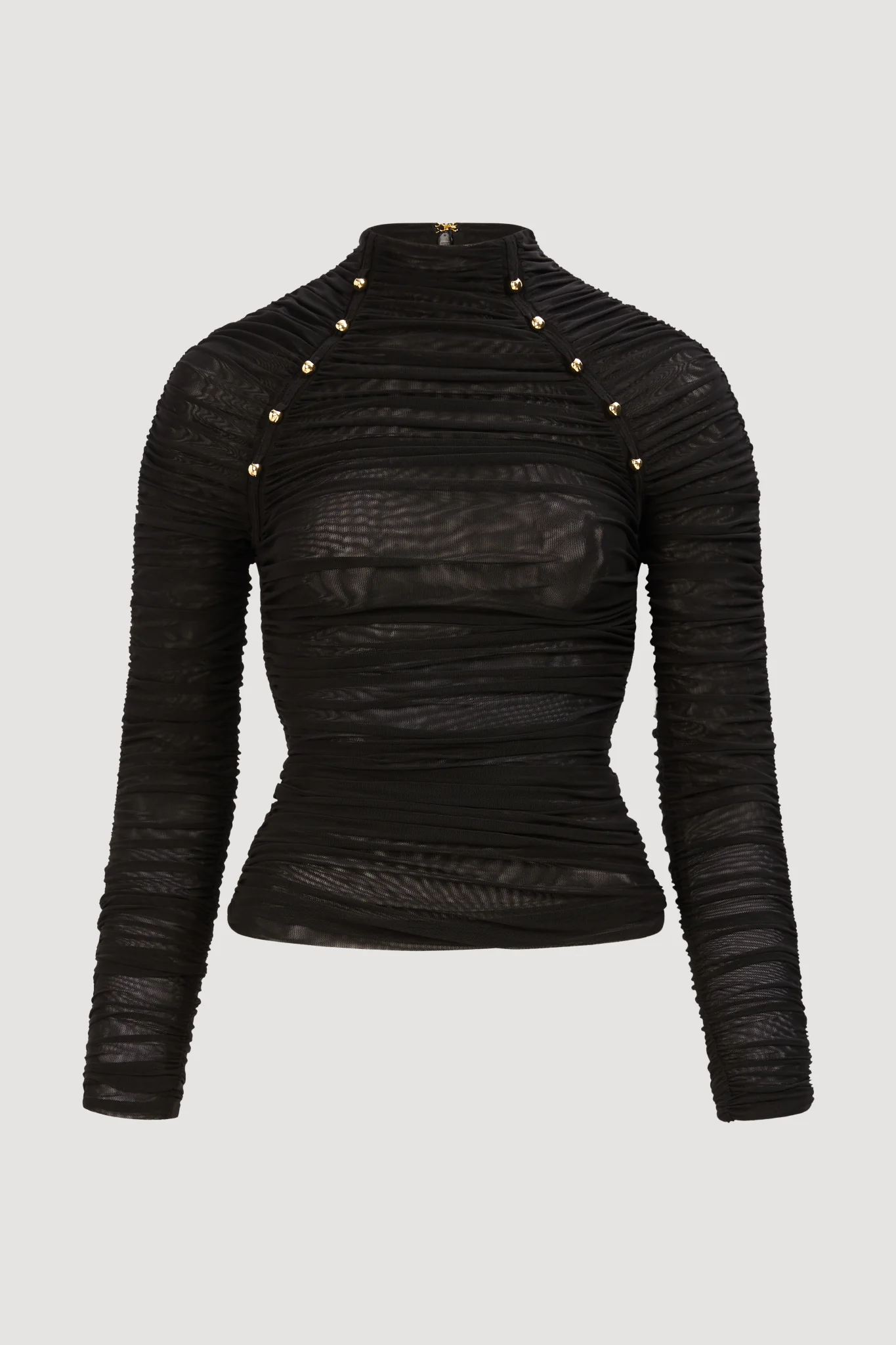Carline Gathered Mesh Top - Image 2