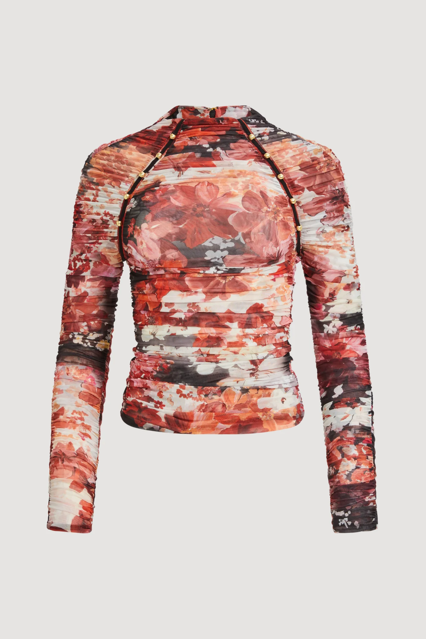 Carline Gathered Mesh Top - Image 2