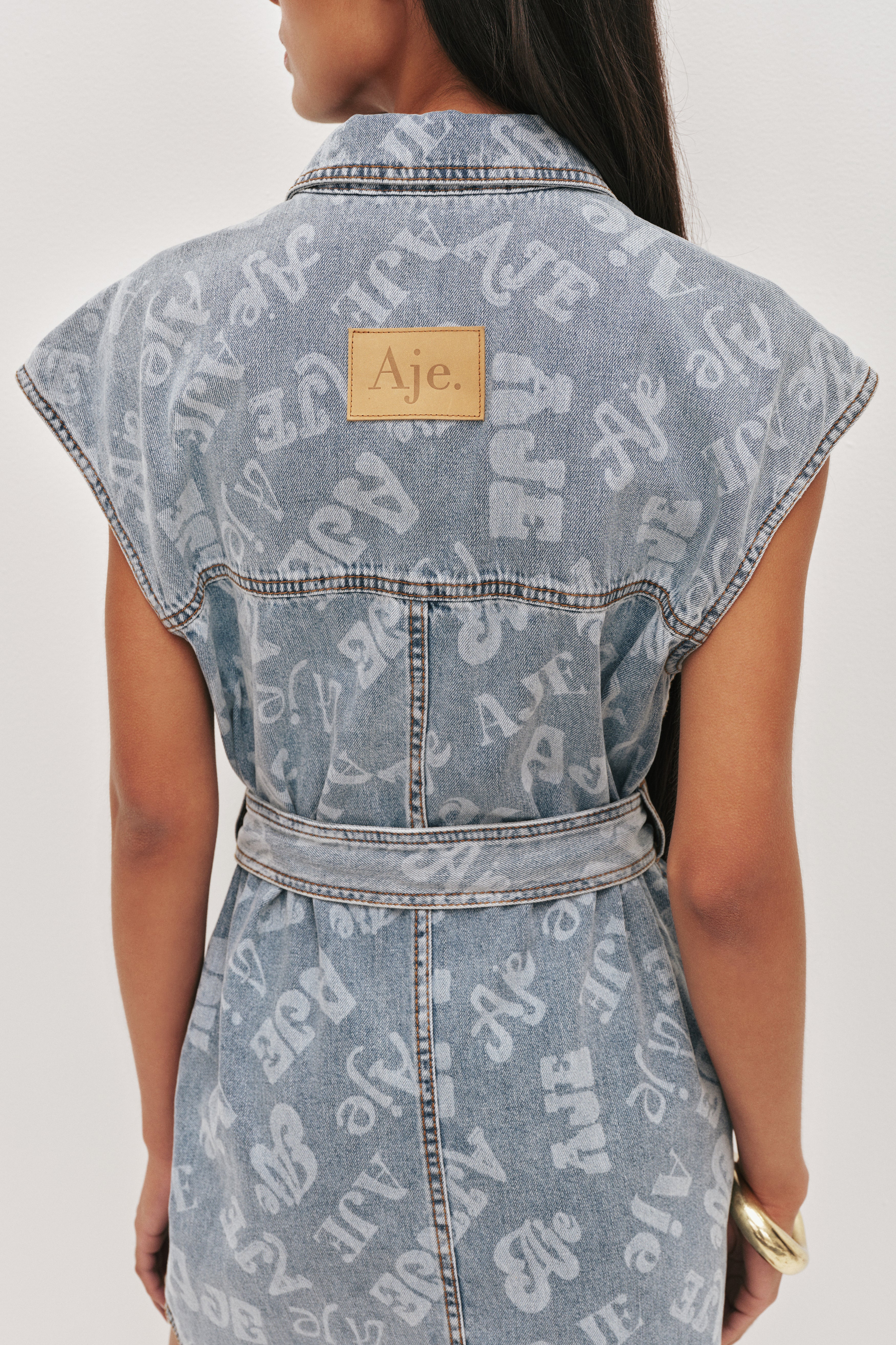 Cary Denim Mini Dress - Image 6