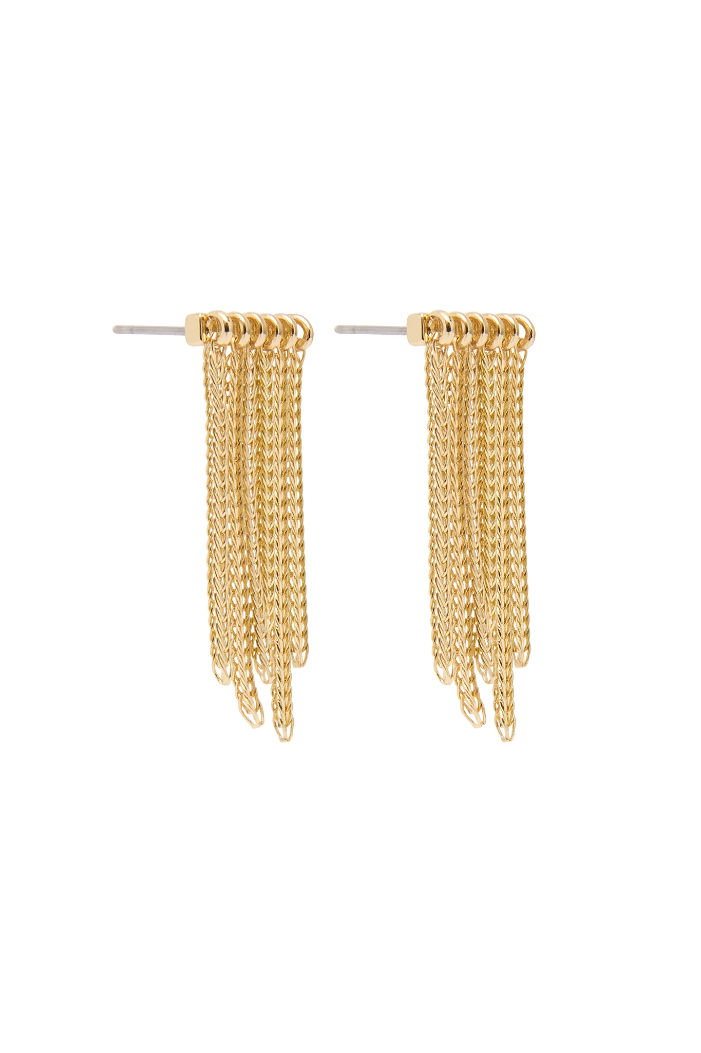 Chevron Drop Chain Earring - Image 3