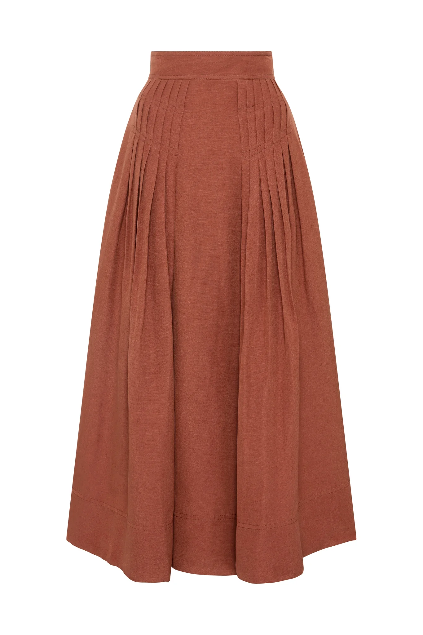 Chloe Tuck Detail Midi Skirt - Image 2