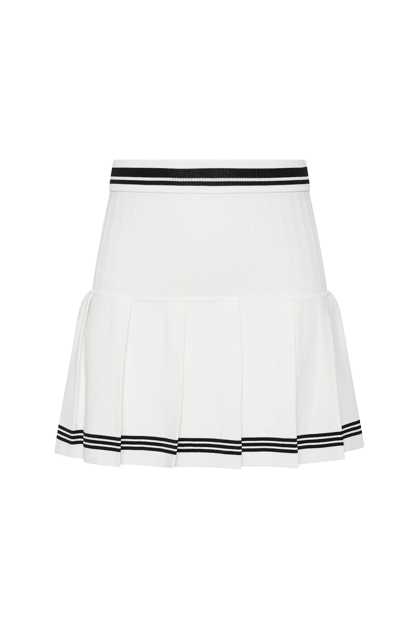 Contrast Knit Pleated Skirt 628 - Image 2