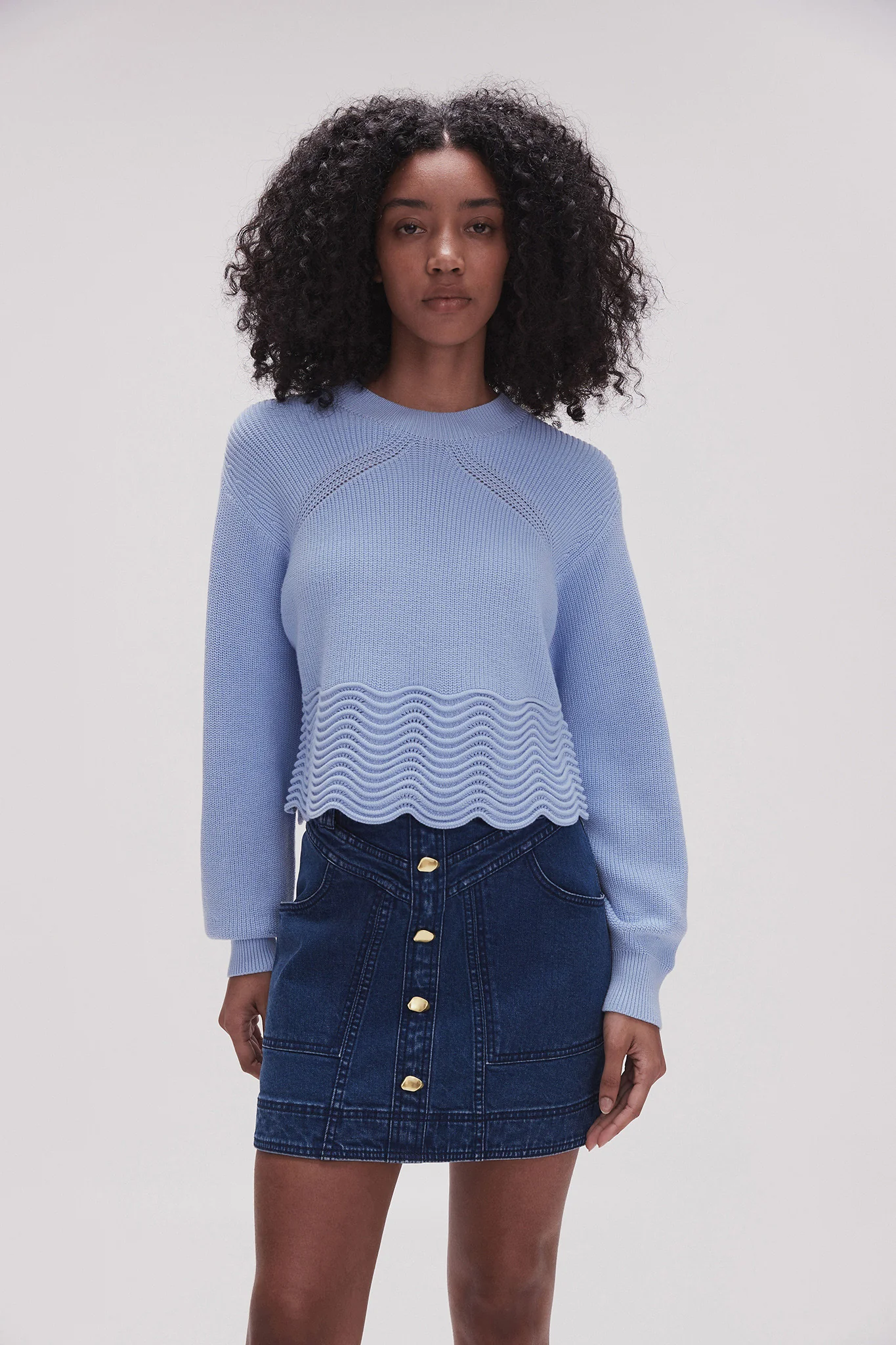 Cordelia Scallop Hem Jumper