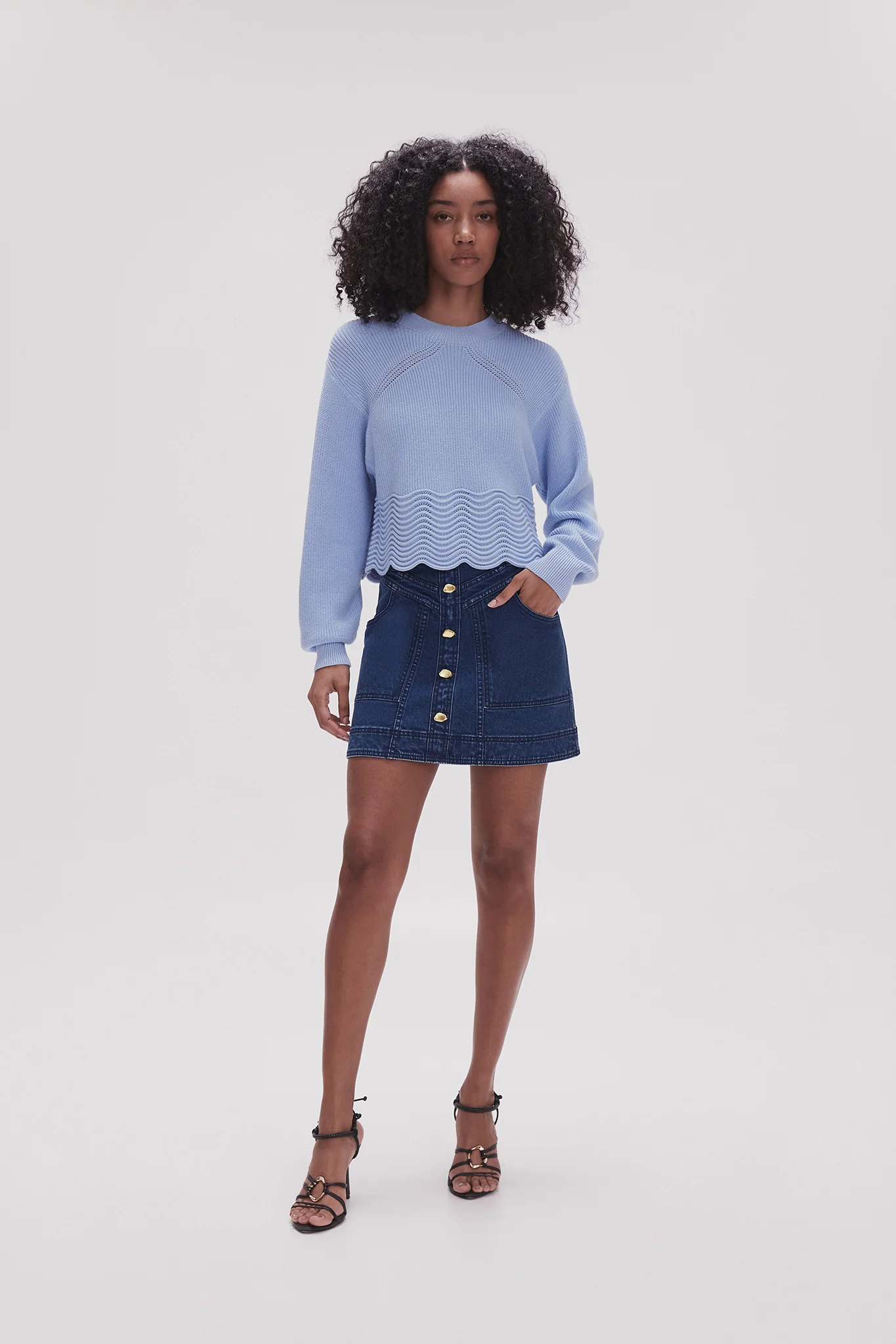 Cordelia Scallop Hem Jumper - Image 3