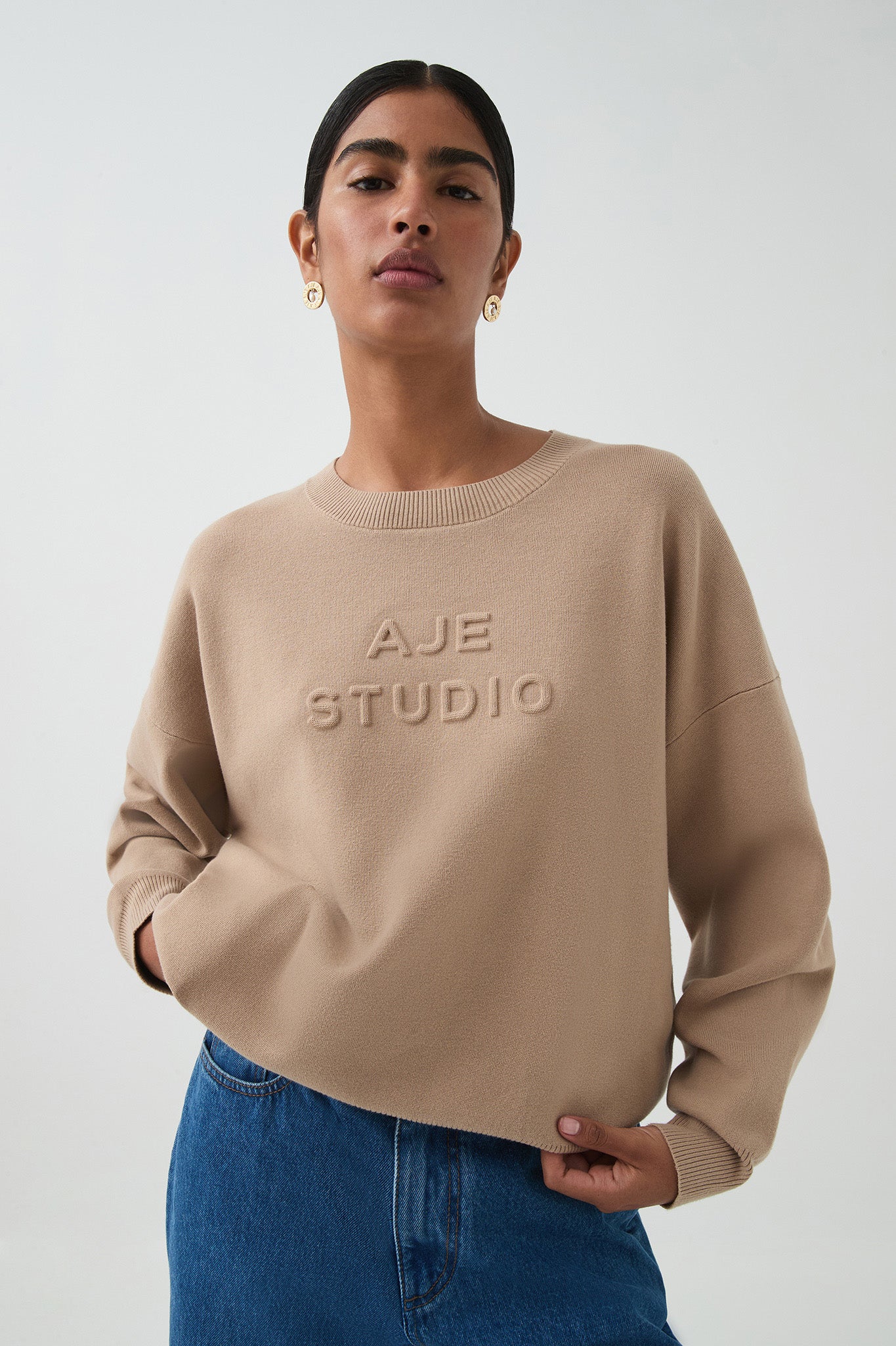 Core Knit Logo Jumper - Image 3