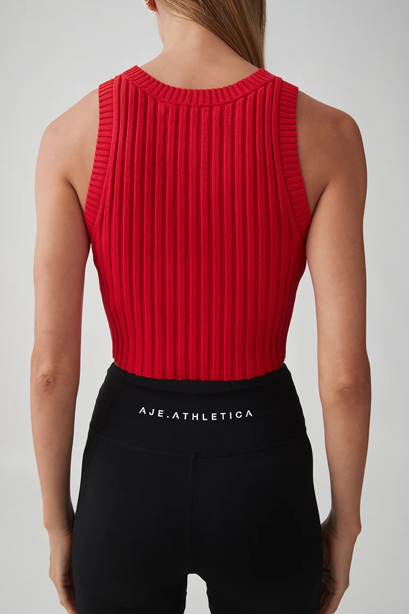 Cropped Knitted Logo Tank 135 - Image 11
