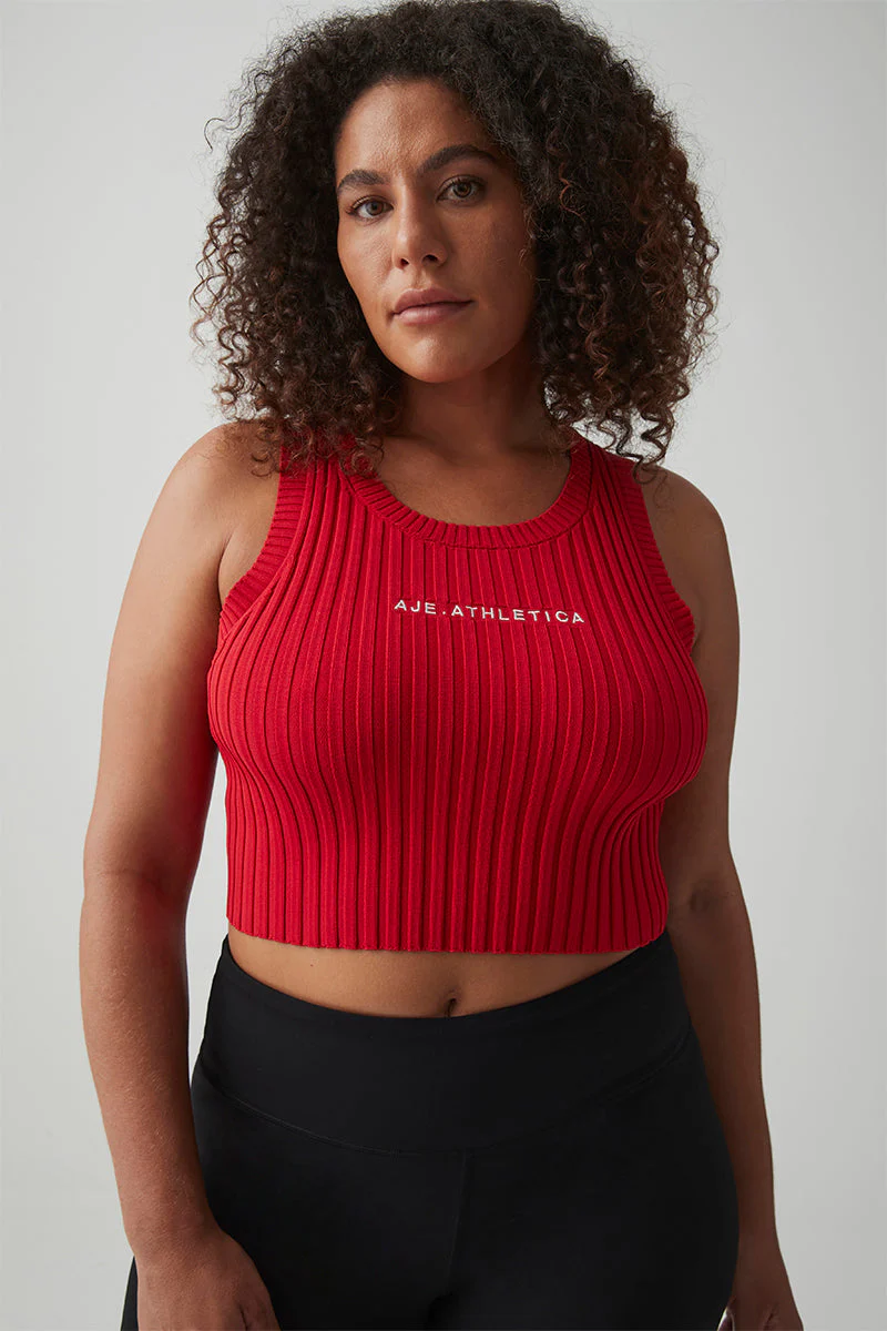 Cropped Knitted Logo Tank 135 - Image 3