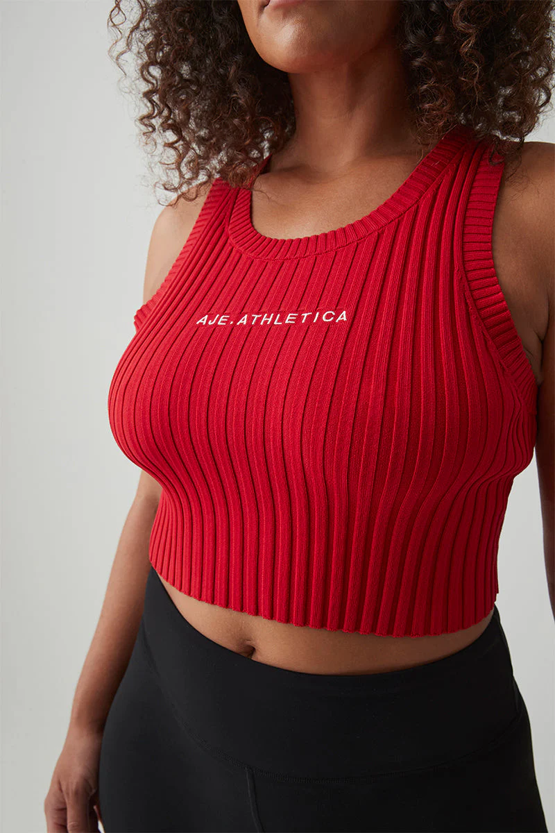 Cropped Knitted Logo Tank 135 - Image 4