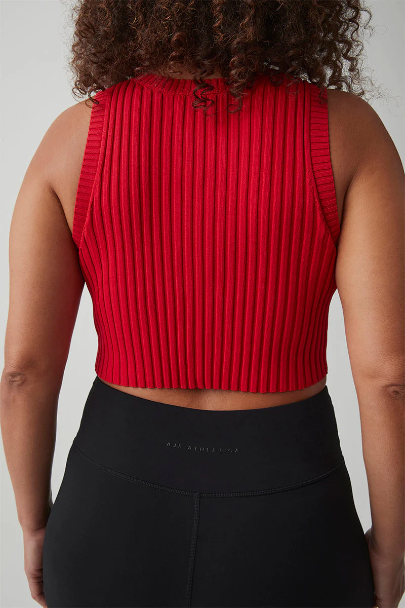 Cropped Knitted Logo Tank 135 - Image 5