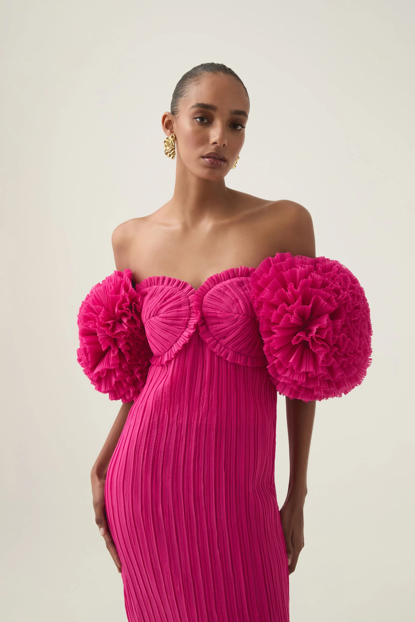 Crystallise Pleated Gown - Image 3