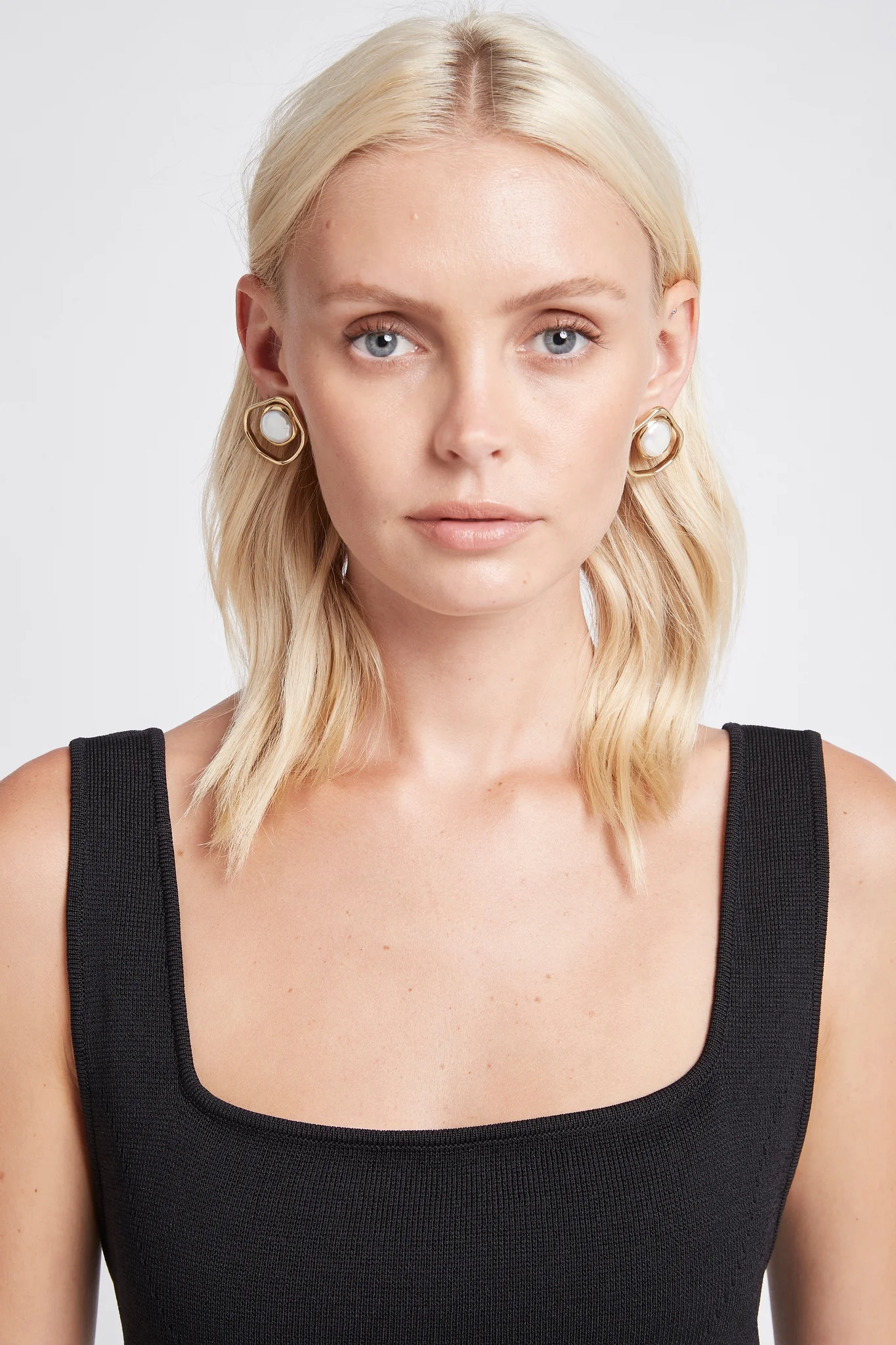 Deco Organic Pearl Studs - Image 2