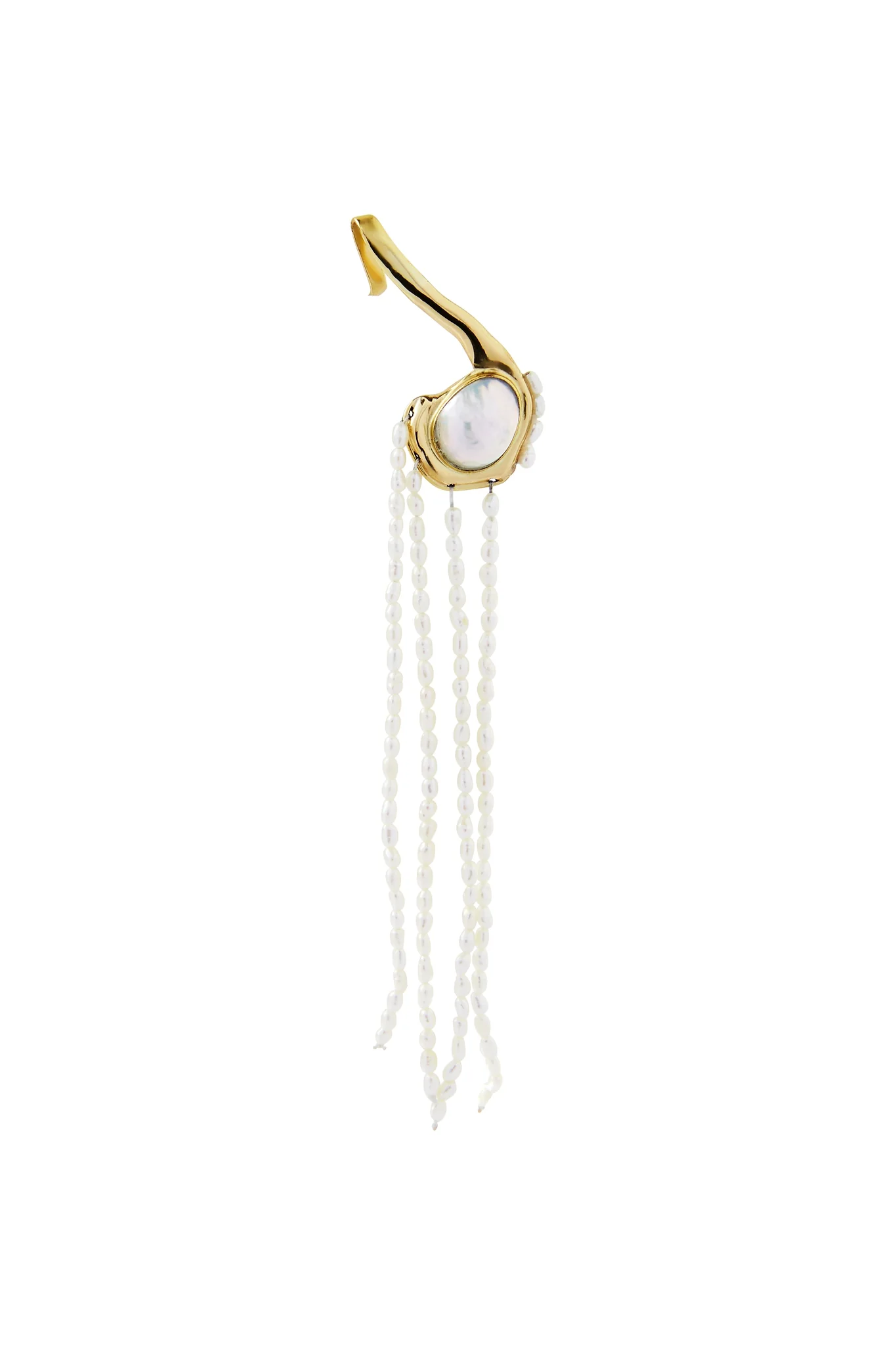 Eau Asymmetric Drop Earring Cuff - Image 2