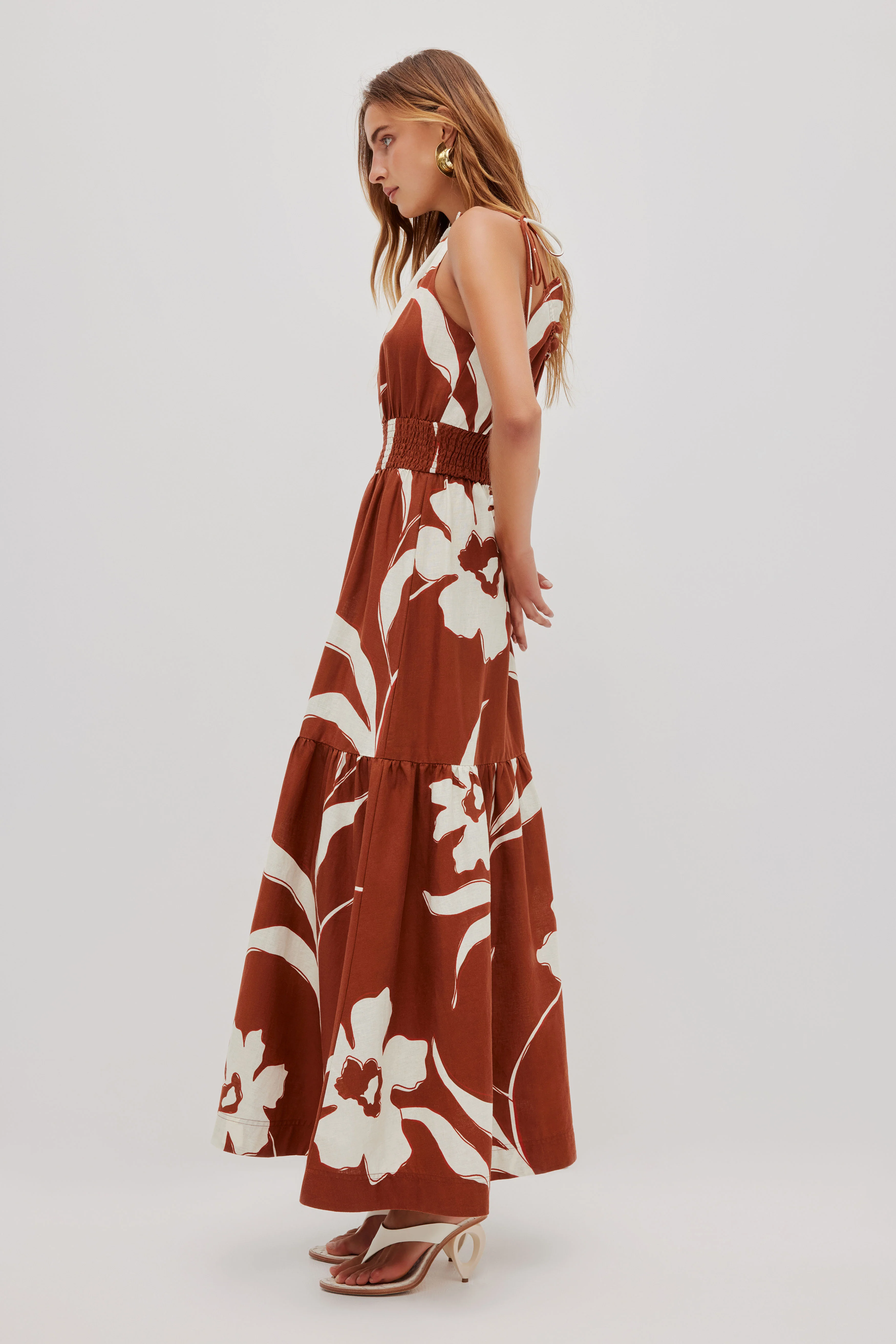 Elara Gathered Maxi Dress - Image 6