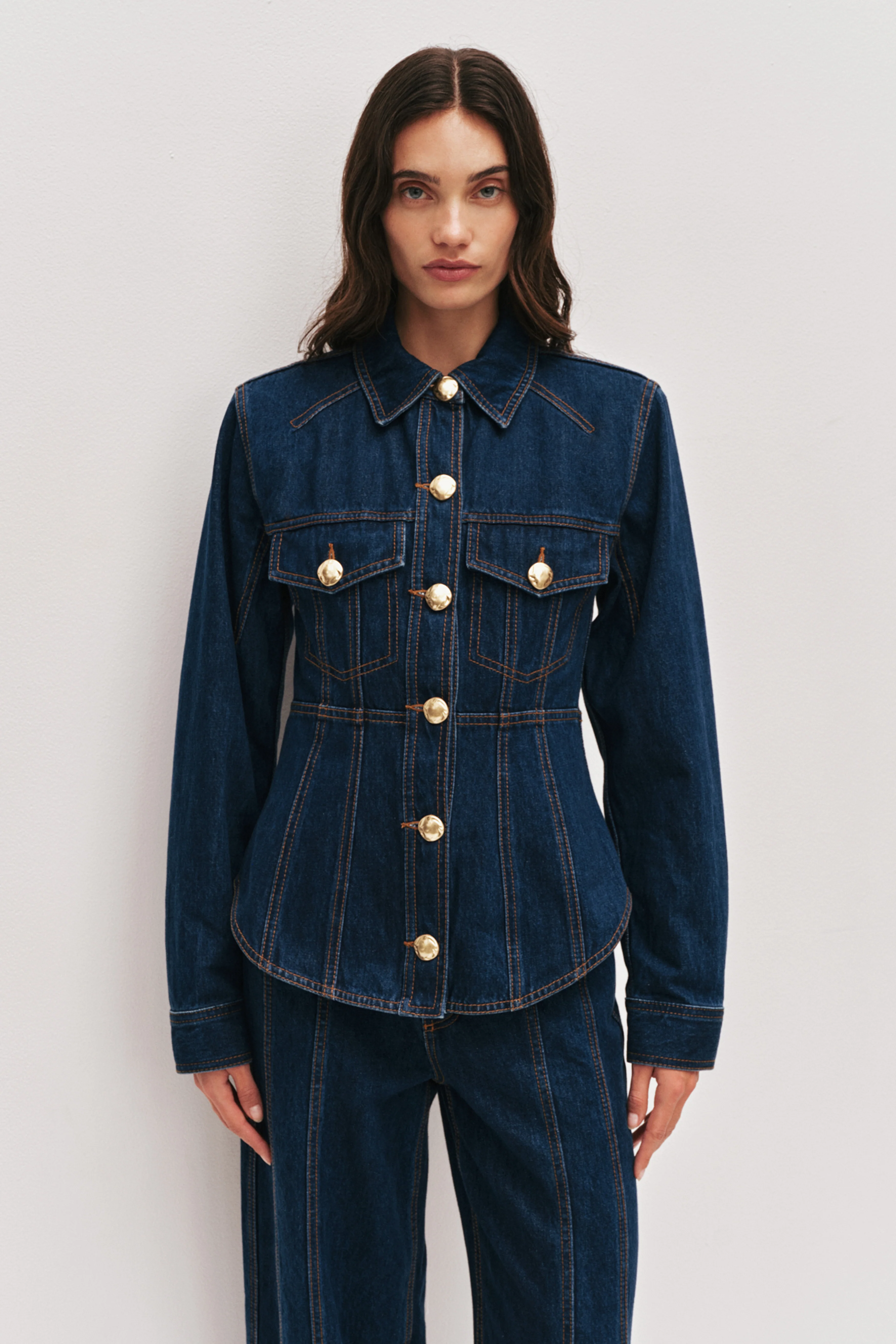 Elodi Corset Denim Shirt - Image 3