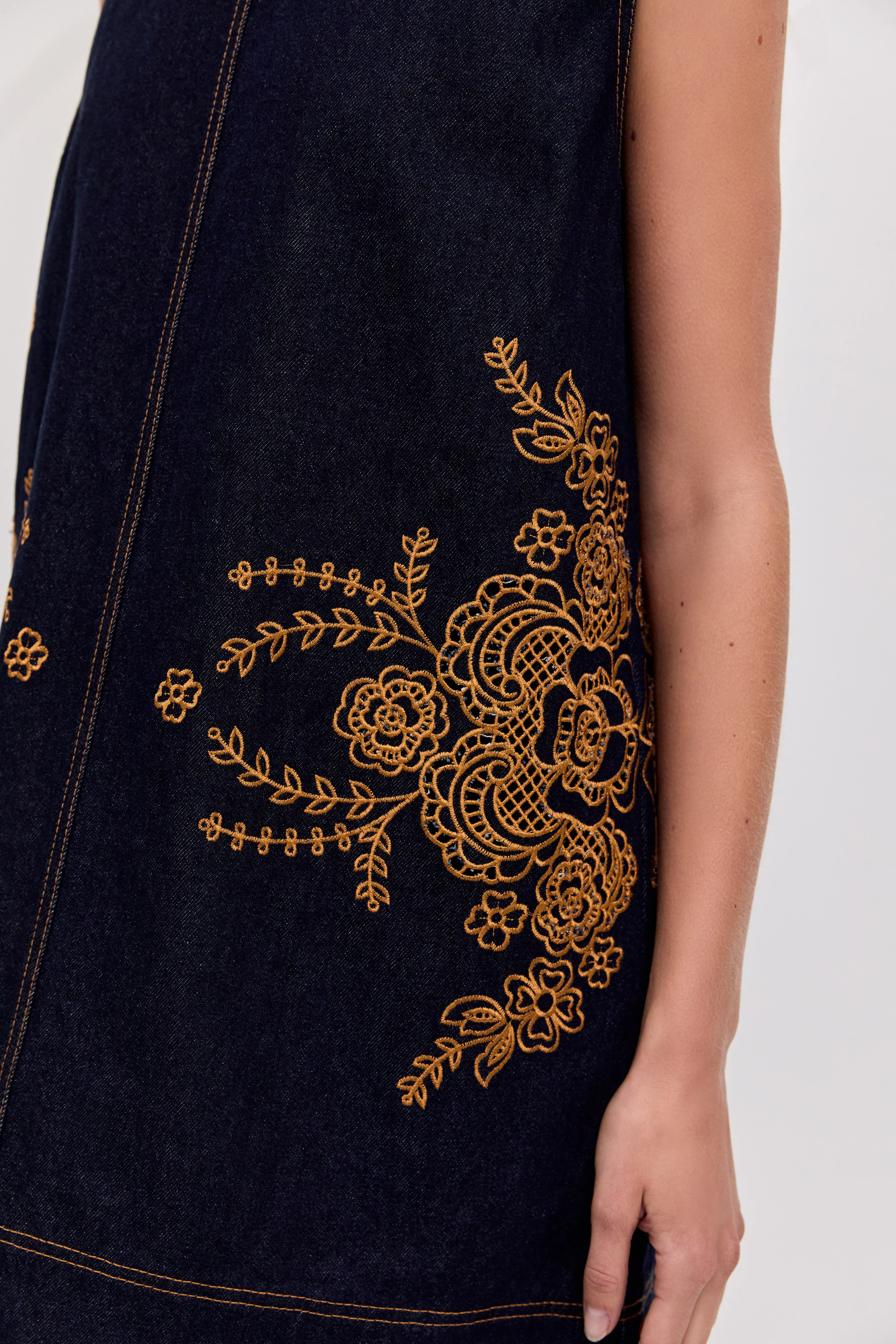 Elora Denim Mini Dress - Image 4