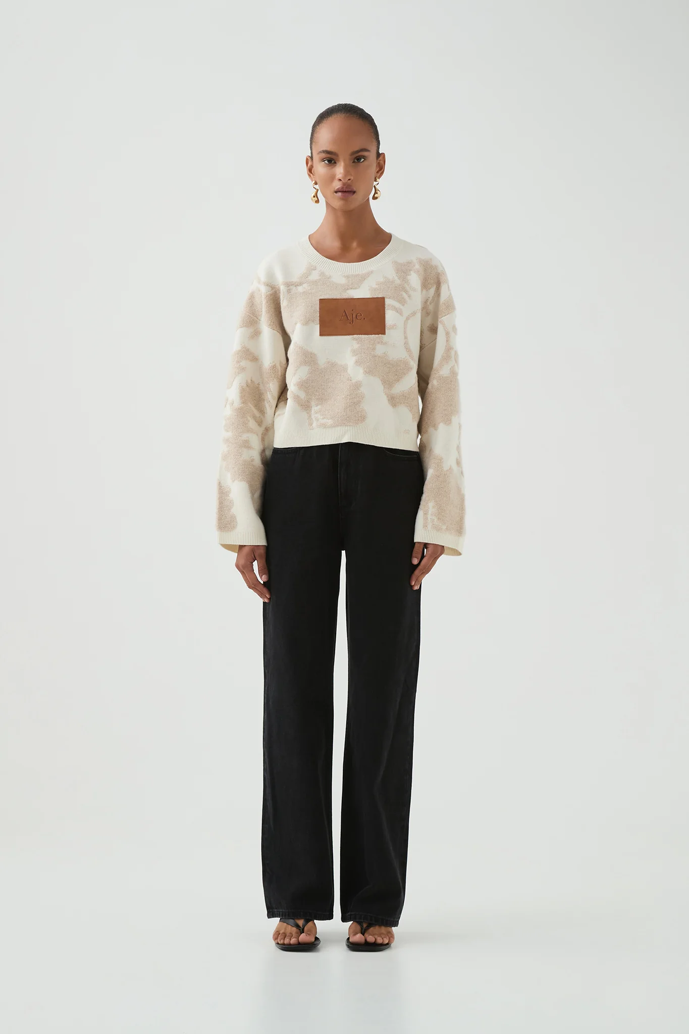 Emaline Cropped Knit Jumper - Image 3