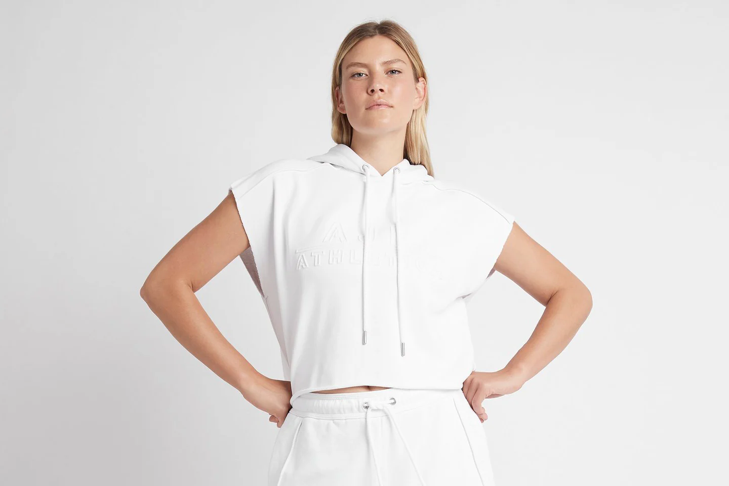 Embossed Classic Short Sleeve Cropped Hoodie 402 - Image 16